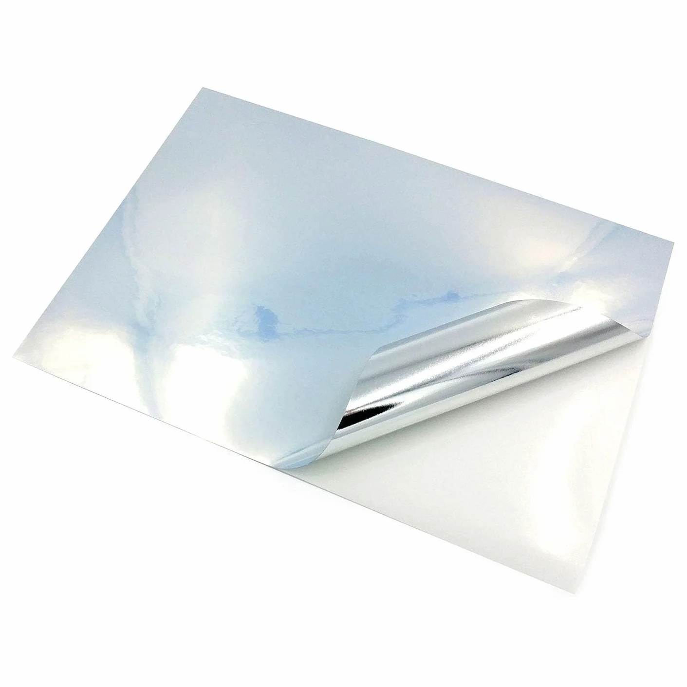 Evergreen Goods Ltd 10 fogli A4 impermeabile lucido metallico perla argento Vinyl Sticker Sheets stampabile Inkjet laser