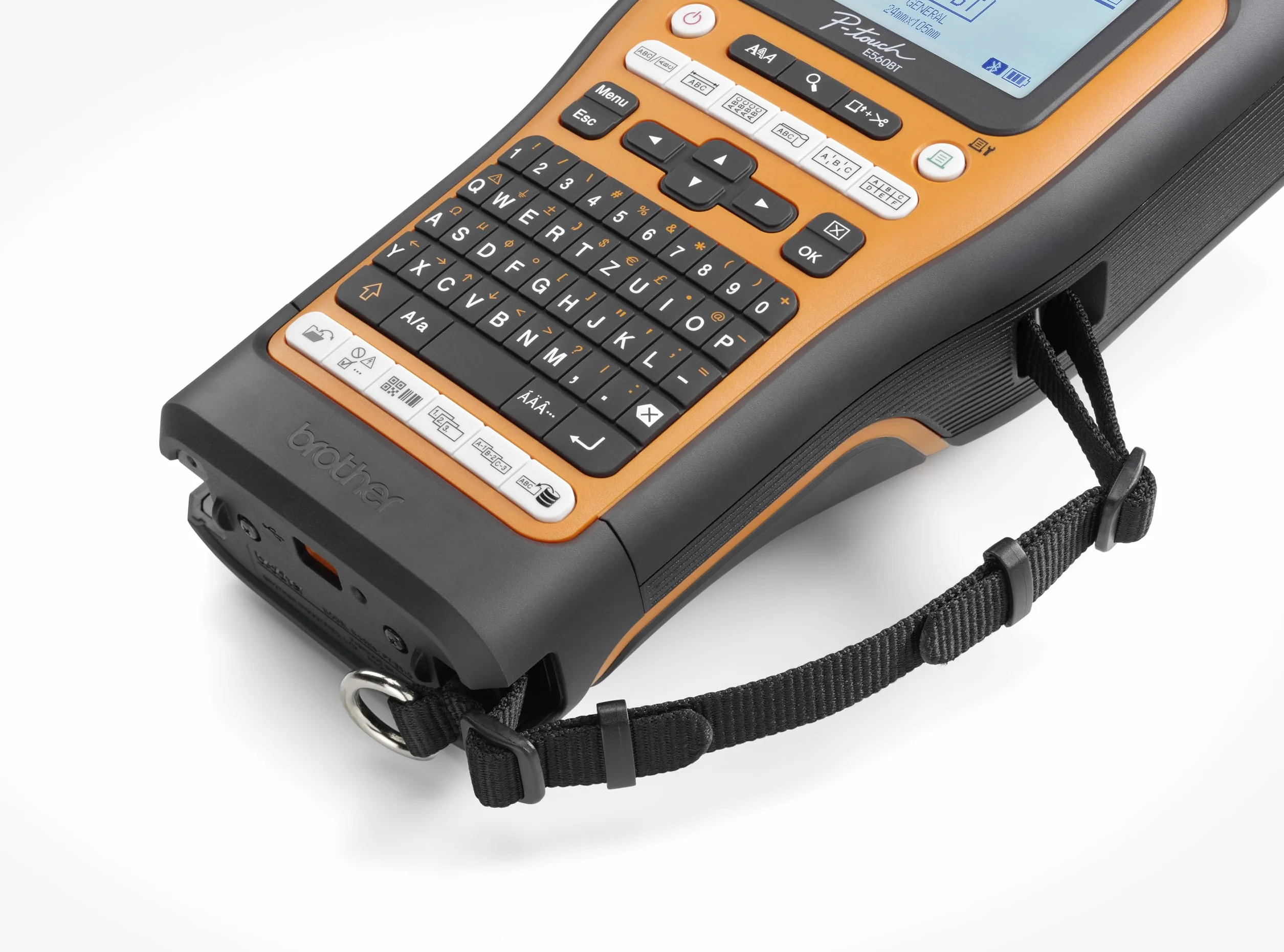 Brother PT-E560BTVP - Etichettatrice industriale con Bluetooth, batteria agli ioni di litio e custodia per il trasporto (per nastri TZE larghi 24 mm, tubi termoretraibili HSE larghi 18 mm, stampa a