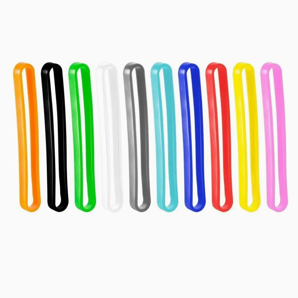 Elastici Elastici in Gomma, 10 Pezzi di Elastici in Silicone, Fasce Elastiche Colorate da 3 Pollici for Legare Banconote, salvadanai, Biglietti, Artigianato, casa, Ufficio, Scuola