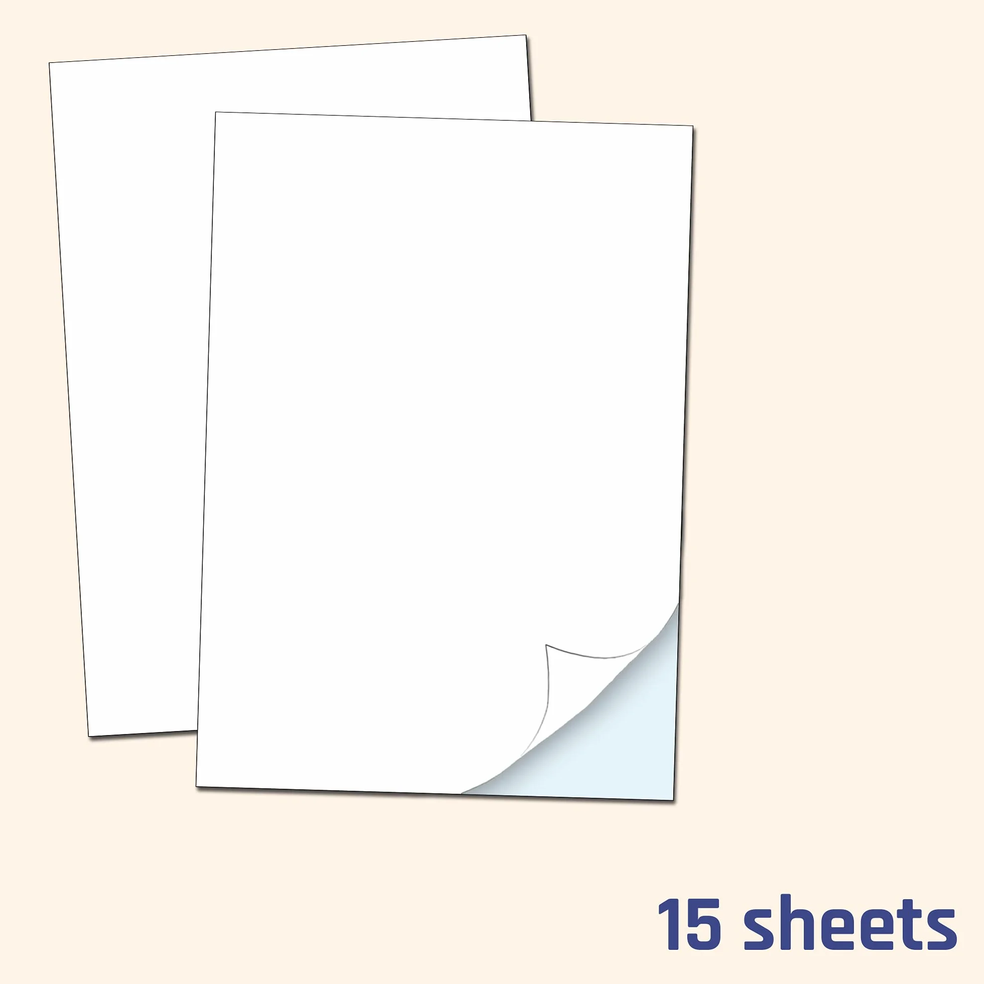 Vinile Stampabile Carta Adesiva Impermeabile A4 Bianca - 15 Fogli