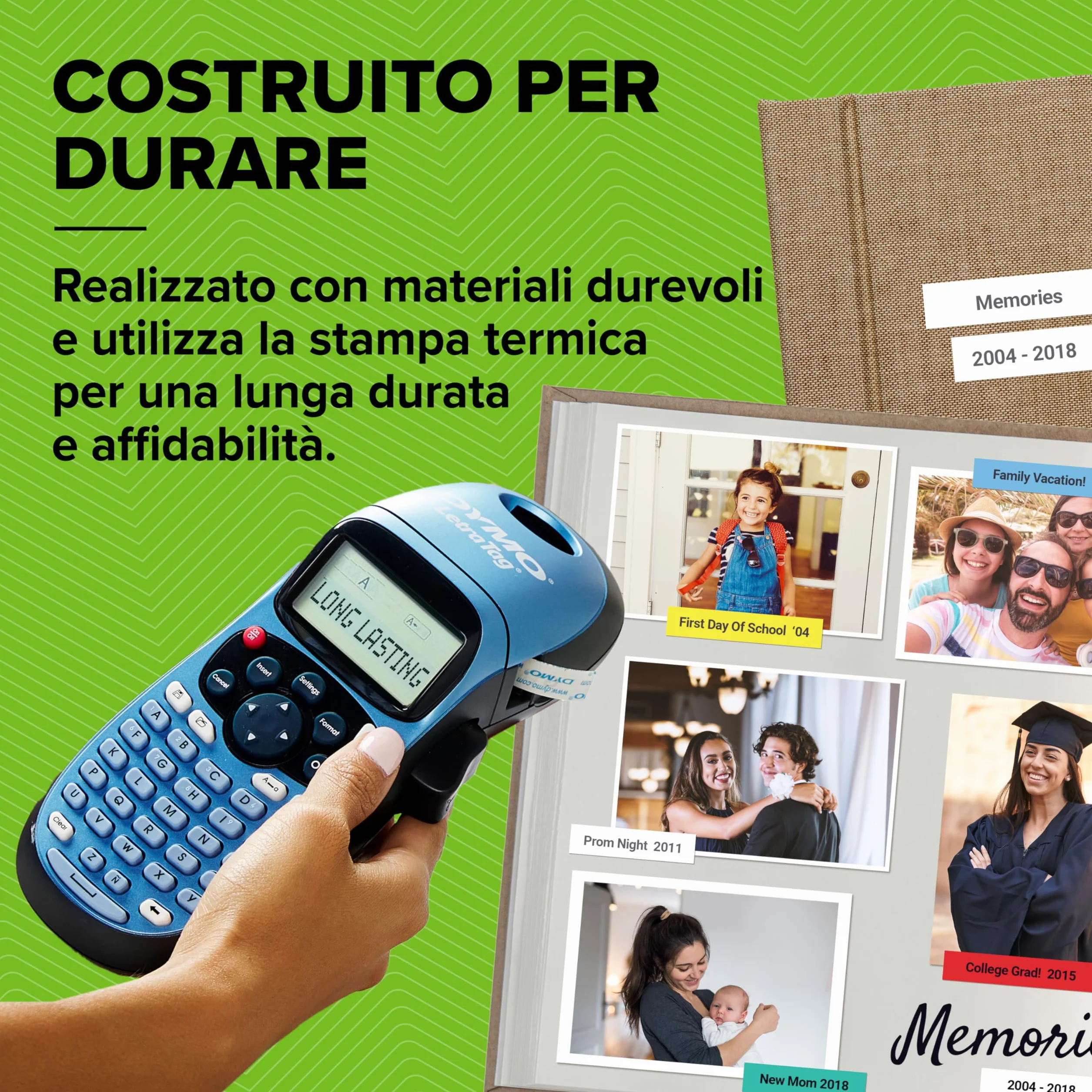 DYMO LetraTag LT-100T Etichettatrice palmare con tastiera ABC e display LCD 13 caratteri