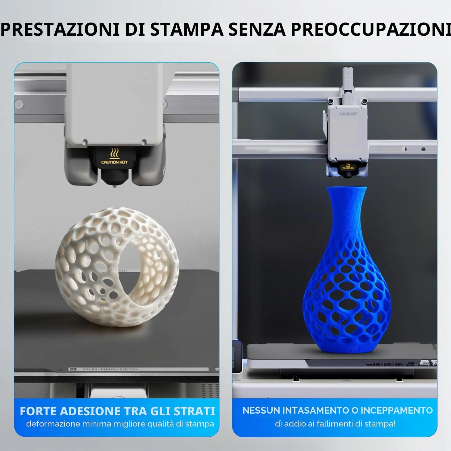 JAYO Filamento TPU 1,75 mm Nero 0,5 KG Shore 95A Precisione +/-0,02 mm