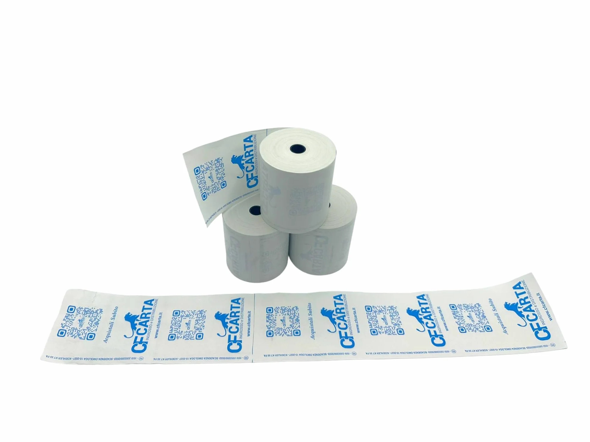 Rotoli termici per scontrini 80x80 foro 12mm BPA FREE CF CARTA 70m 10 pezzi