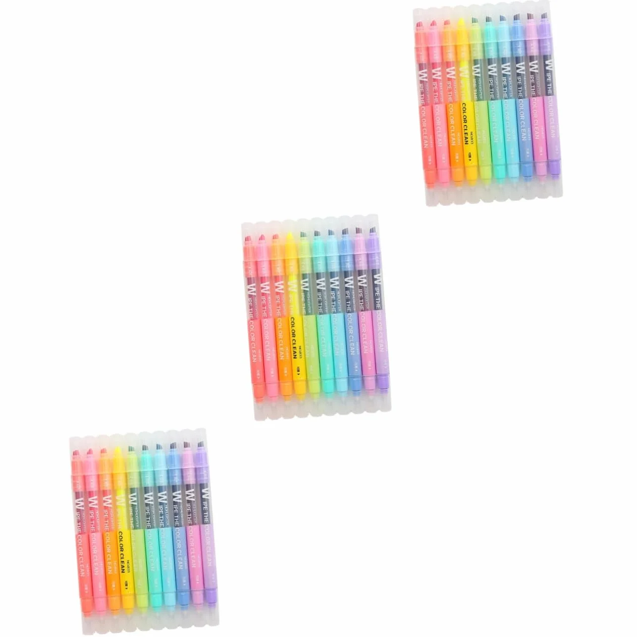 STOBOK 30pezzi Evidenziatori Colorati Doppia Punta Evidenziatori Pastello Riutilizzabili Per Studenti Cancelleria Creativa Per Appunti e Lettura Design Adorabile e Funzionale