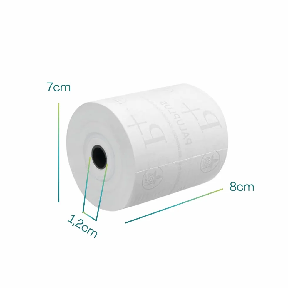 VIRSUS 50 Rotoli Carta Termica 80x80 Registratori di Cassa Terminali Scommesse anima 12mm
