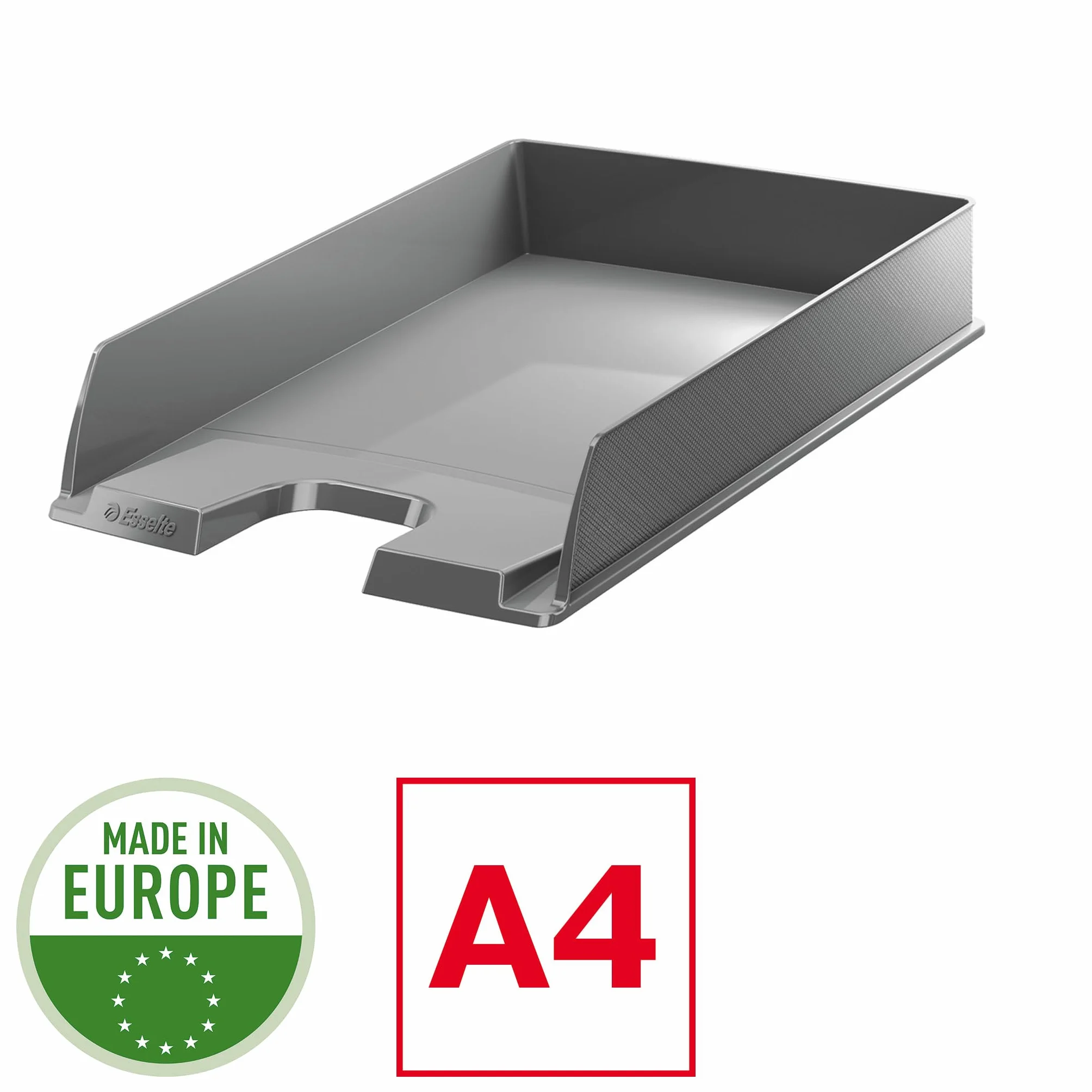 Esselte EUROPOST Vaschetta Portacorrispondenza, F.to A4, Polistirene (PS), Nero VIVIDA, Confezione da 10 Pezzi, 623605