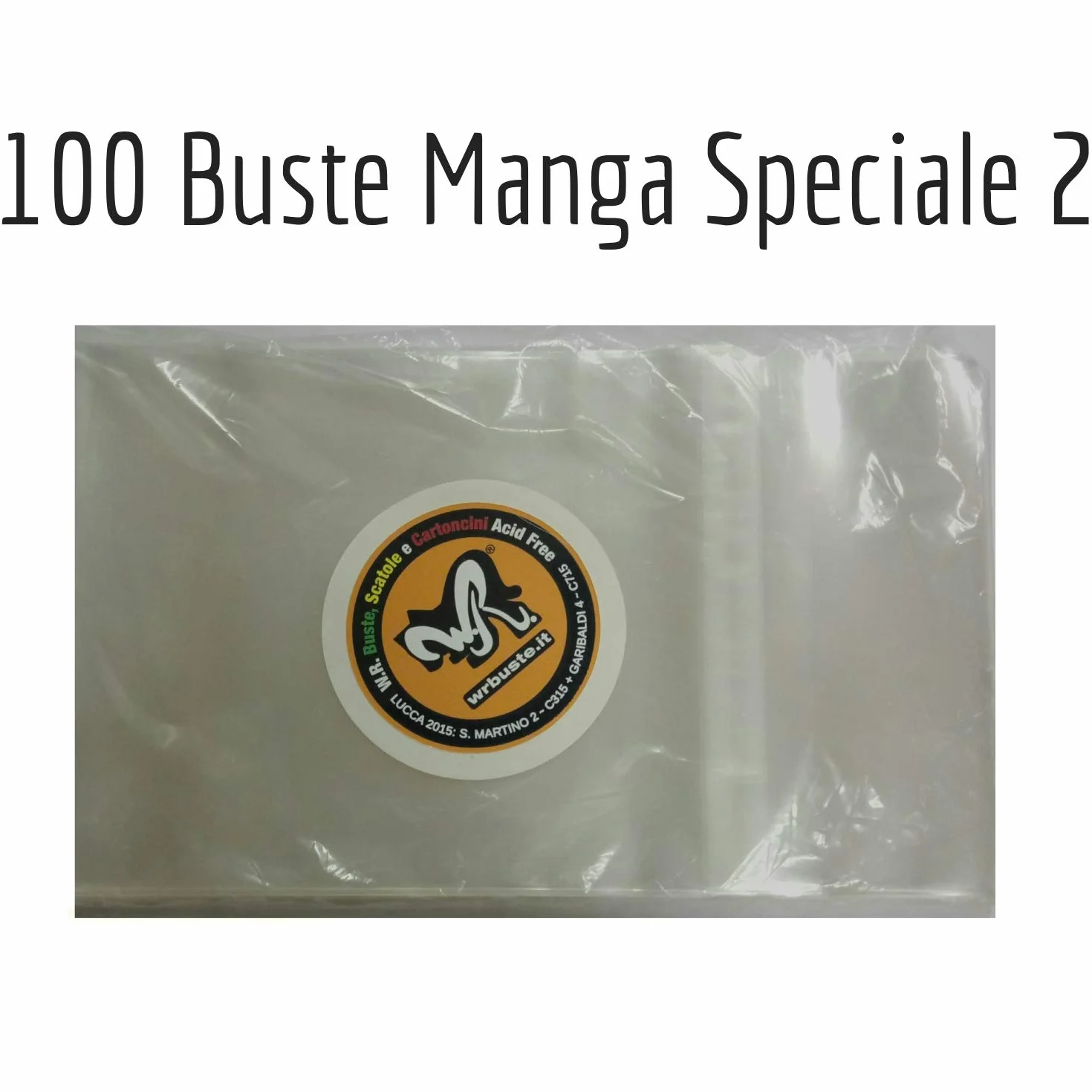 W.R. 100 Buste per fumetti formato MANGA SPECIALE 2