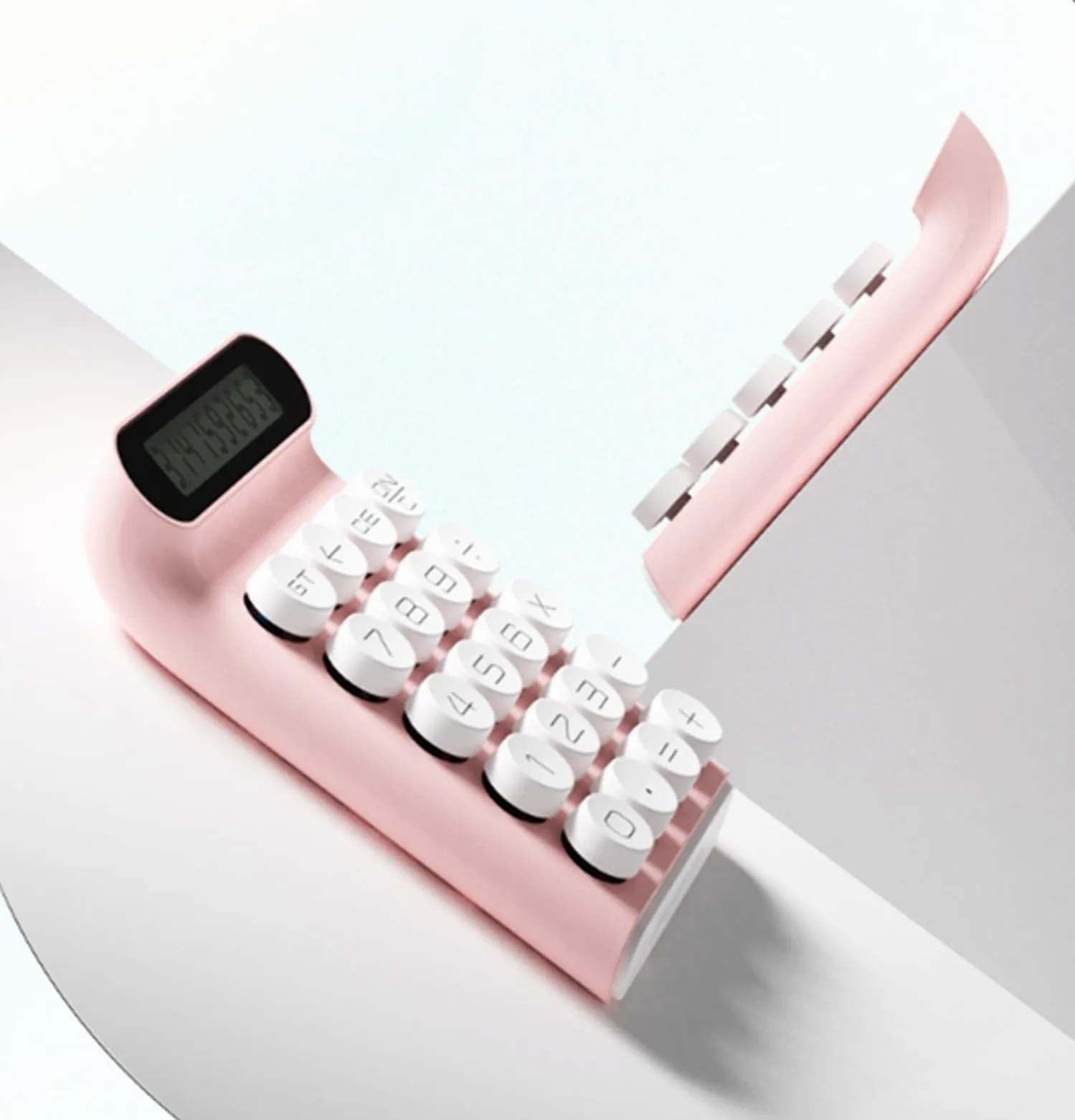 Calcolatrice Calcolatrice da Tavolo Multifunzionale con Display LED A 10 Cifre, Adatta for Ufficio Tavolo Ufficio(Blue,Pink,Black)