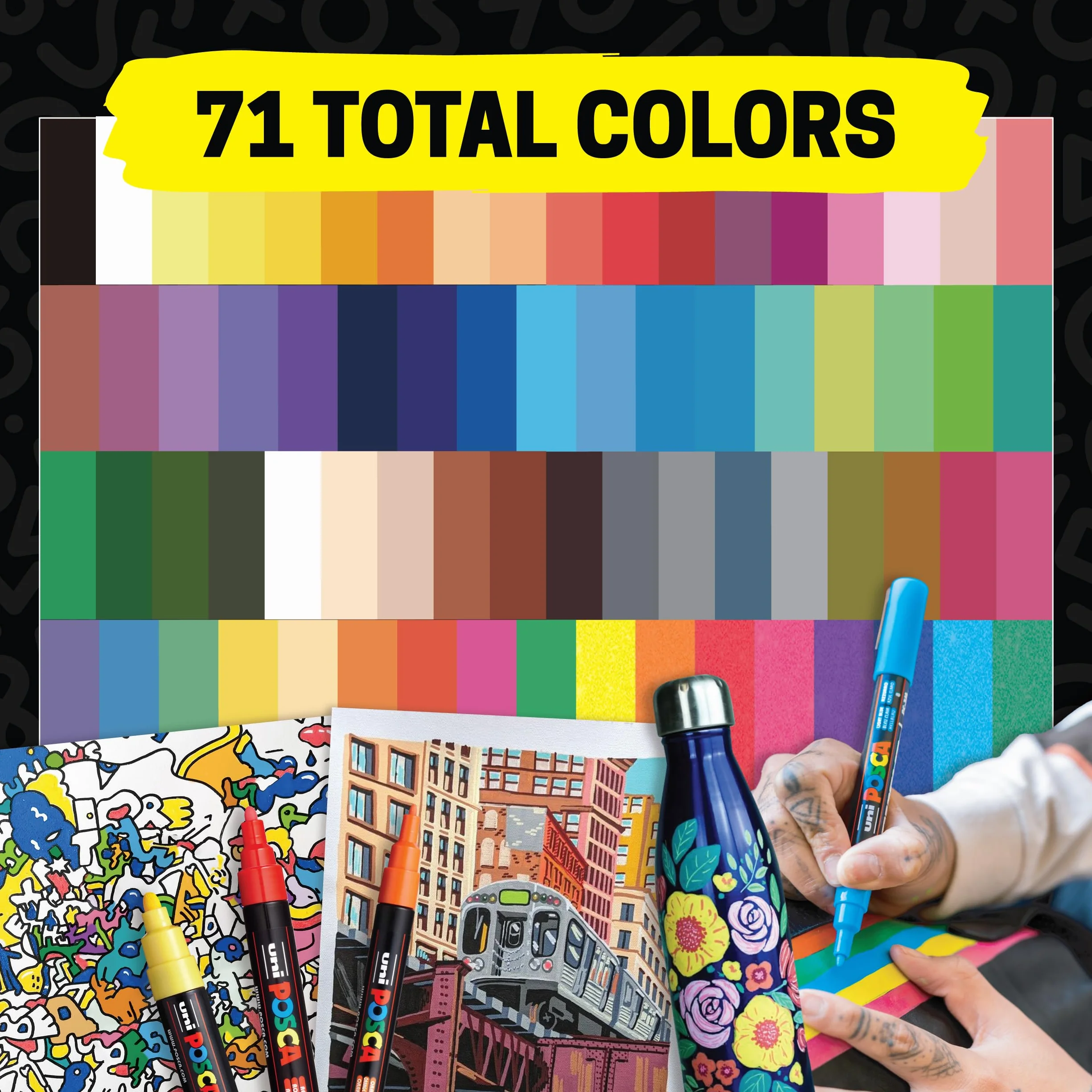 uni-Posca - Pennarello, Modello : PC-1M. Punta extra fine, Confezione da 12 pezzi(importato dal Giappone)