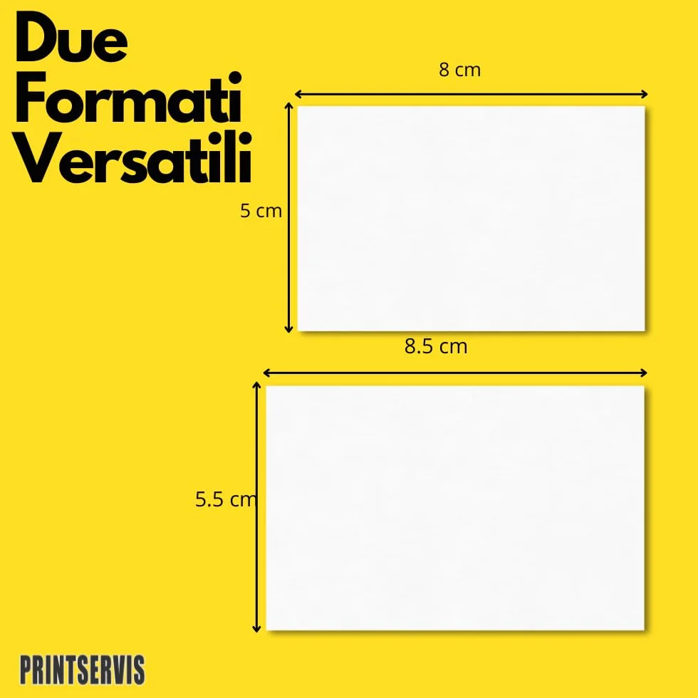 Biglietti da Visita Personalizzabili Stampa 50 Pezzi Angoli Arrotondati Plastificazione Logo 8x5 cm