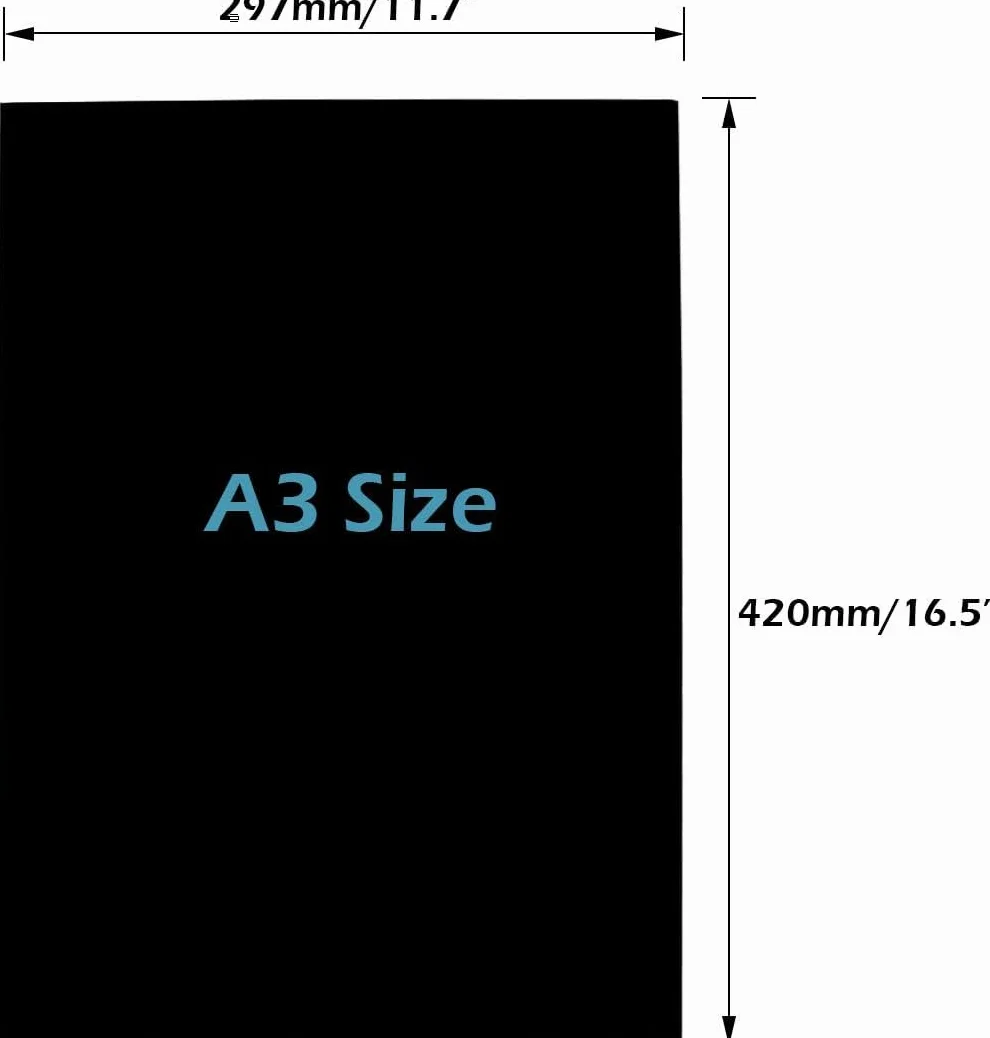 16 fogli di schiuma A3, colore nero, 420 × 297 × 5 mm, in schiuma nera A3, per pubblicità, presentazioni, progetti artigianali e imballaggi