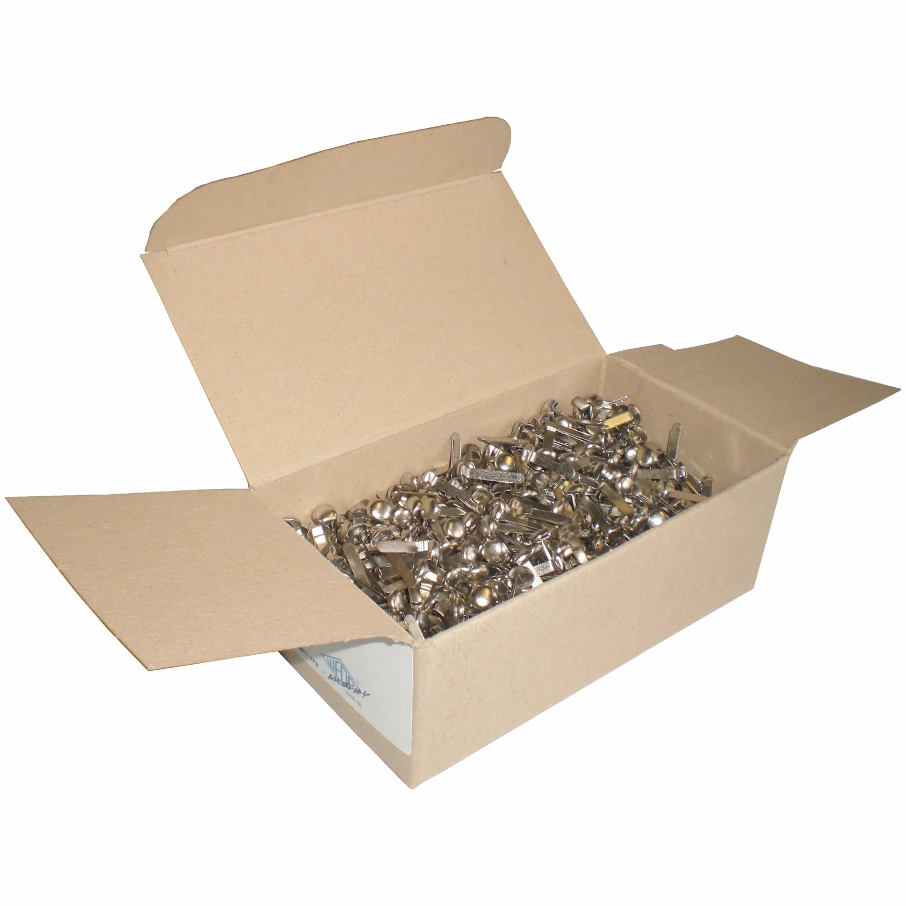 Wedo Fermagli per Buste Campionature Testa Tonda 1000 Pezzi Argento