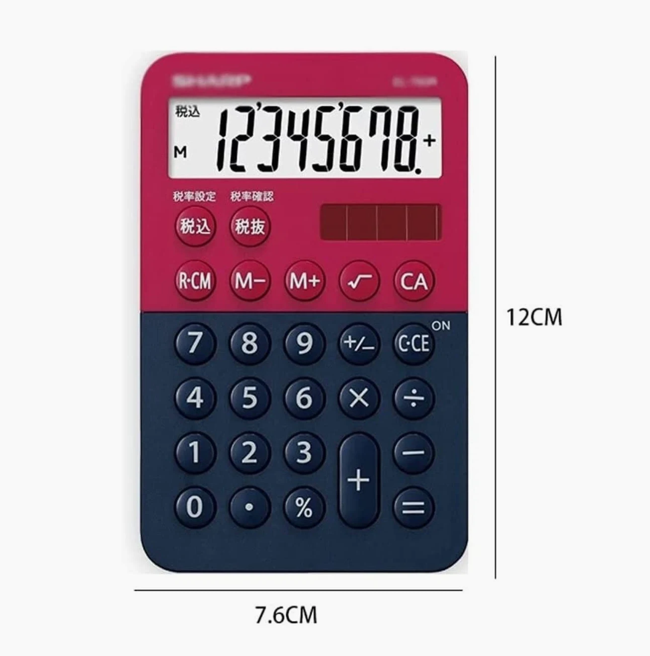 Calcolatrice per Ufficio Calcolatrice da Scrivania Multifunzione Calcolatrice Solare da Ufficio A 8 Cifre con Display A LED Dual Power Scuola(Blue)
