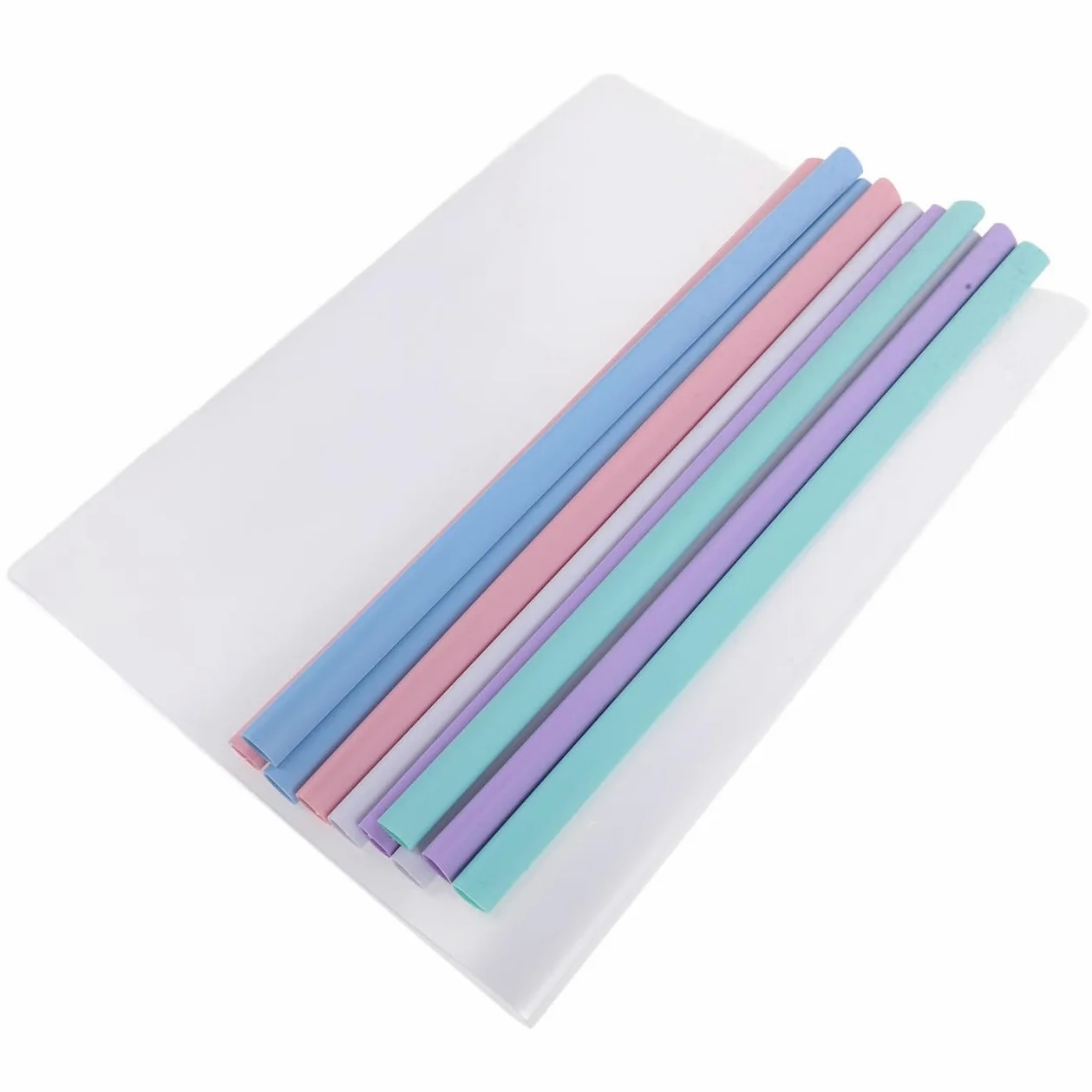 Cartelline Portadocumenti A4 50 Pezzi in Plastica Trasparente | Facile Classificazione, Superficie Anti-splashing, per Imprese e Scuole Colore Casuale