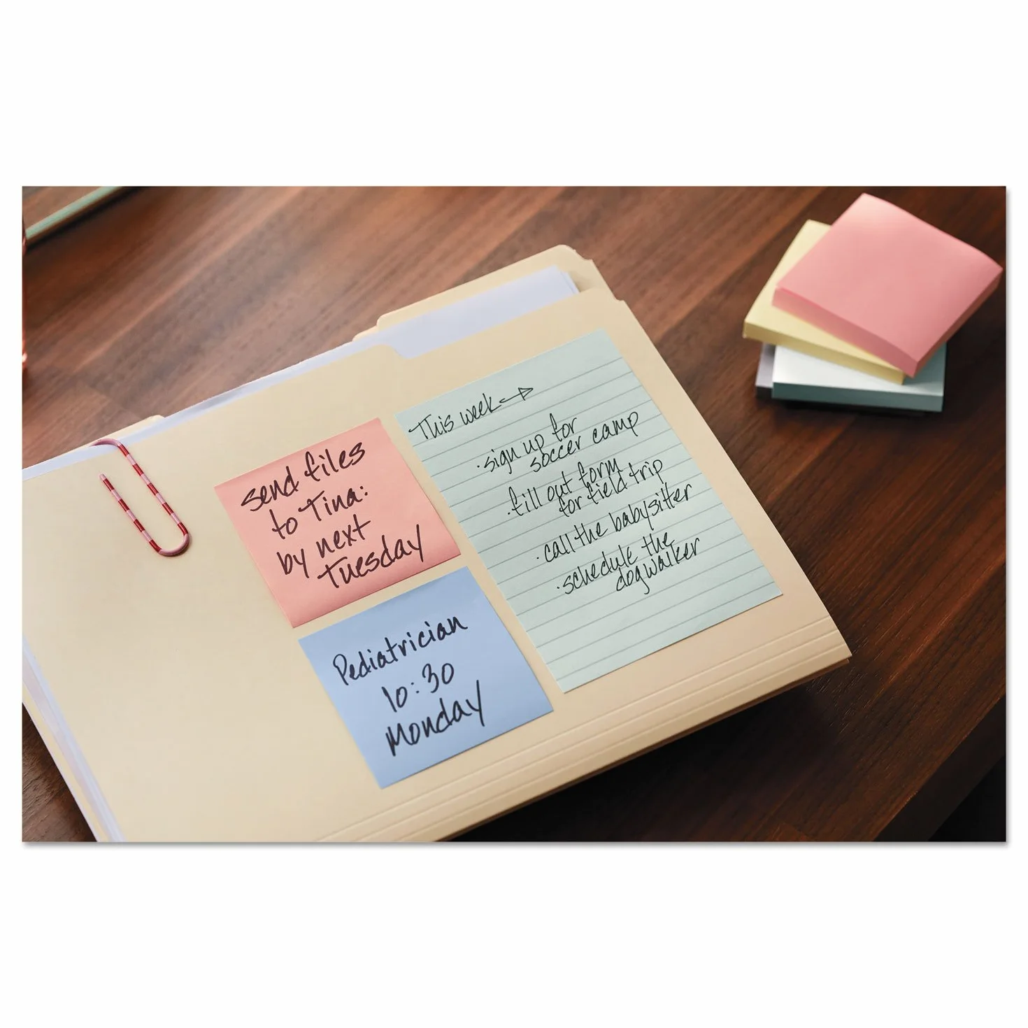 3M 654R24cpap Post-It Greener Notes Cabinet Pack, Fogli Adesivi Colorati Foglietti, 3 X 3, Helsinki Colors, 24Pk