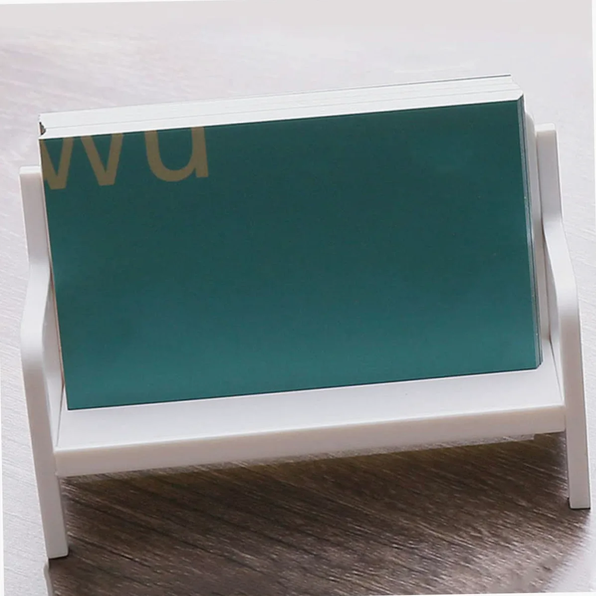 Operitacx 3 Set Porta Biglietti Da Visita Tenere Sotto Controllo Gioco Stand Titolare Piatto Raccoglitore Carte Espositore Per Biglietti Da Visita Titolari Di Carte Abs Bianca 2 Pezzi * 3