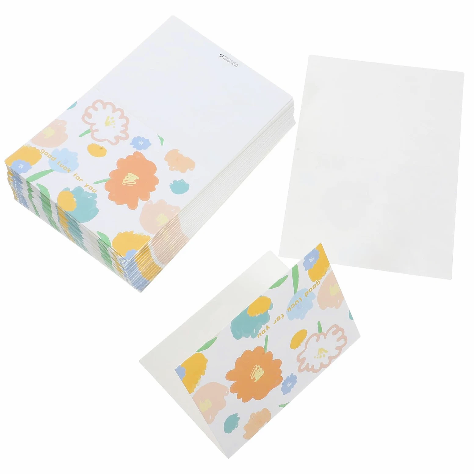 COHEALI 250 Pezzi 50 Biglietti di Auguri Pieghevoli per Festa della Mamma e Compleanno, Carte Decorative Design Colorato, Angoli Arrotondati, Set da 50 Pezzi per Celebrazioni e