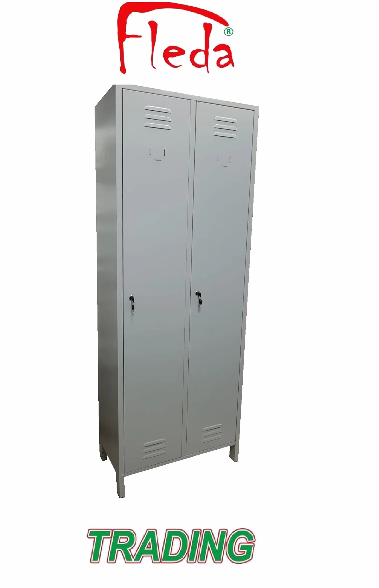 Armadio Armadietto Spogliatoio in metallo Sporco/Pulito 2 Posti Salva Spazio Dim. 68x34x180h cm