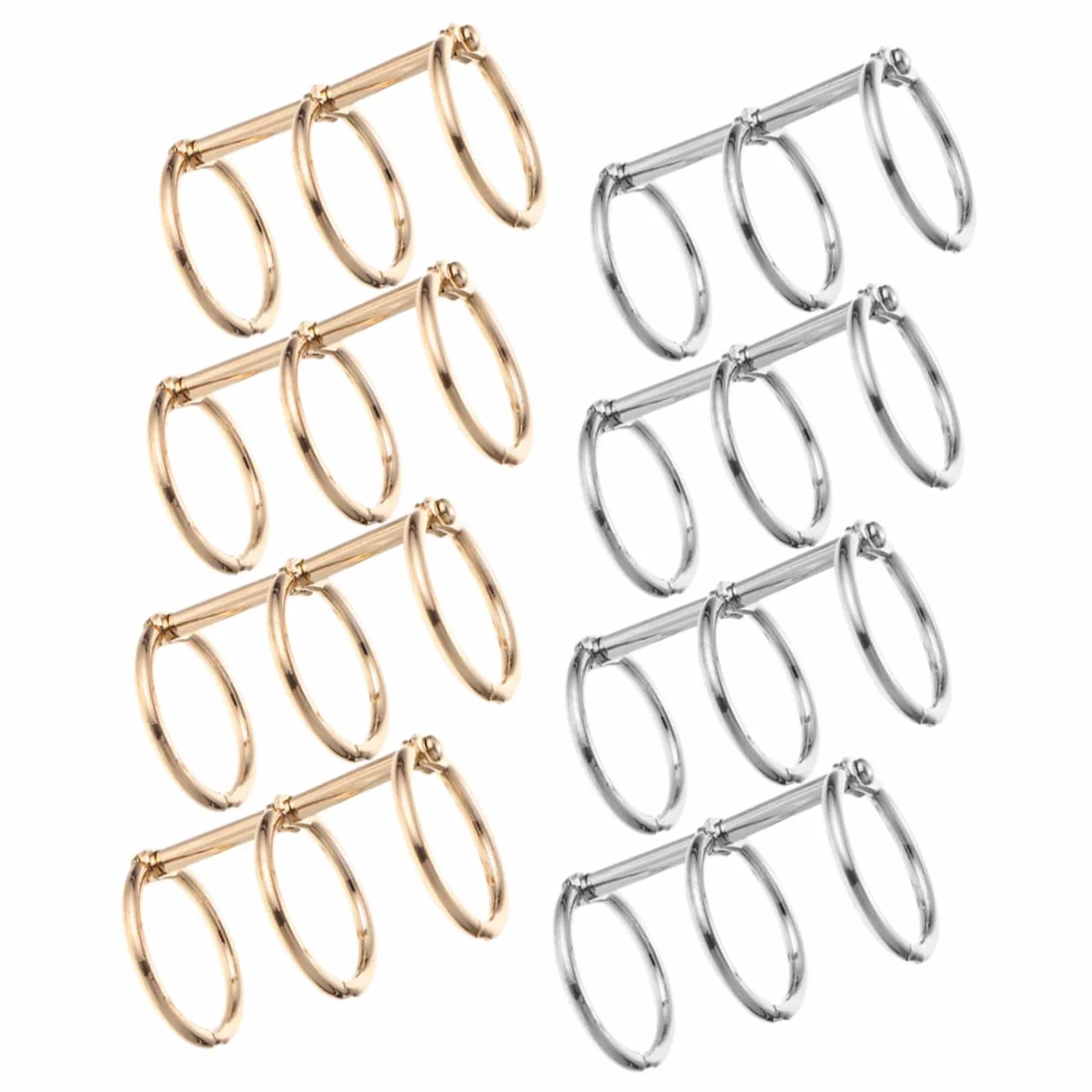 NUOBESTY 4 Set Di Raccoglitori Per Scrapbooking in Metallo Con Fogli Mobili Per Uso Ufficio 8 Pezzi * 4