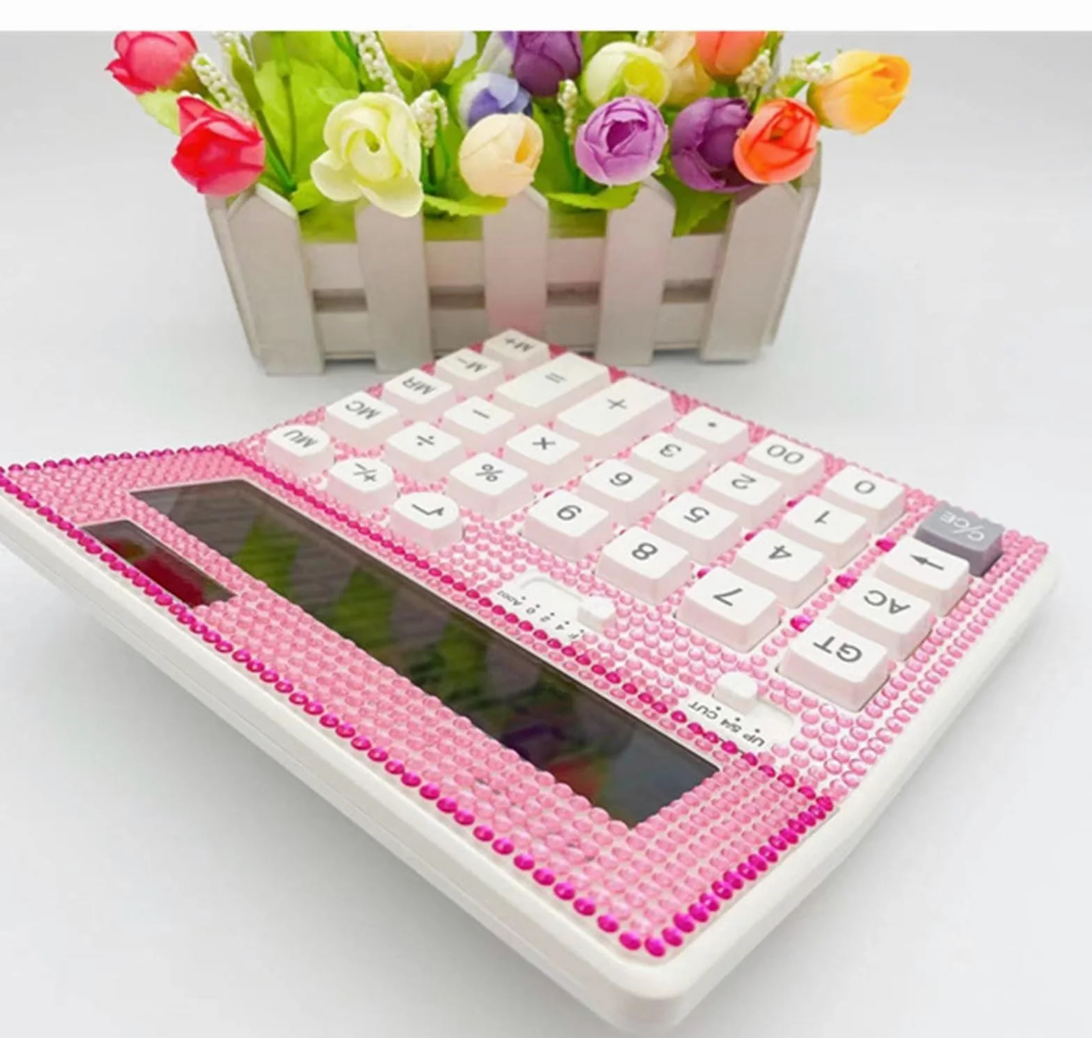 Calcolatrice Calcolatrice da Tavolo Multifunzionale con Display LED A 12 Cifre for Uso Domestico O in Ufficio Tavolo Ufficio