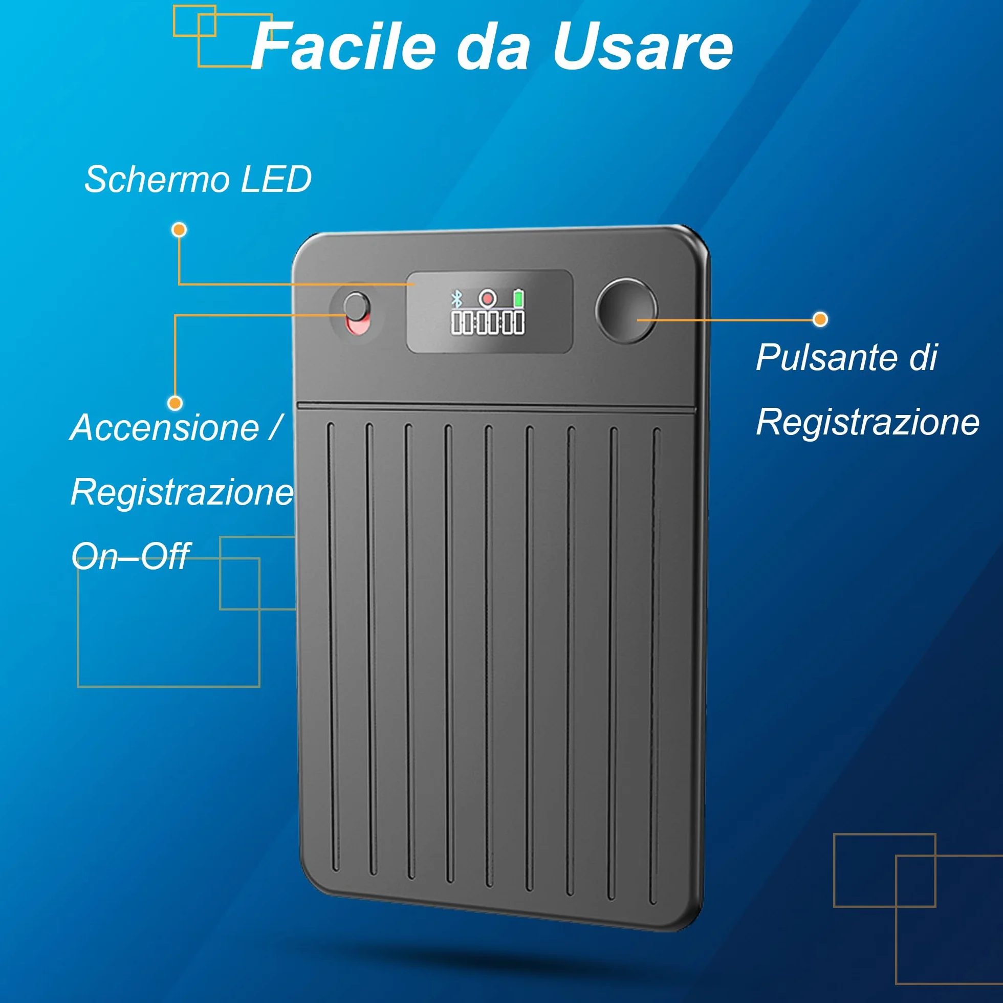 Volovivo Registratore vocale AI: trascrive, riassume e traduce in oltre 100 lingue con tecnologia AI Ideale per riunioni, apprendimento, chiamate e colloqui | Controllo app e cancellazione del rumore
