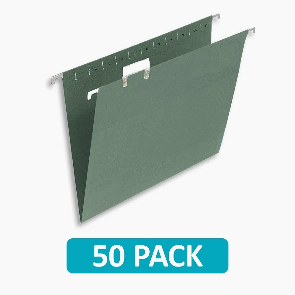 Summit Foolscap, cartelline sospese per schedario, confezione da 50, colore: verde