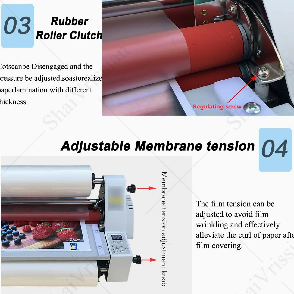 Laminatrice Termica A2 A3 A4,Laminatrice a Caldo E Freddo,Plastificatrice Monofacciale E Bifacciale,Controllo Temperatura Digitale,per Documenti,Foto,Cartoline V480