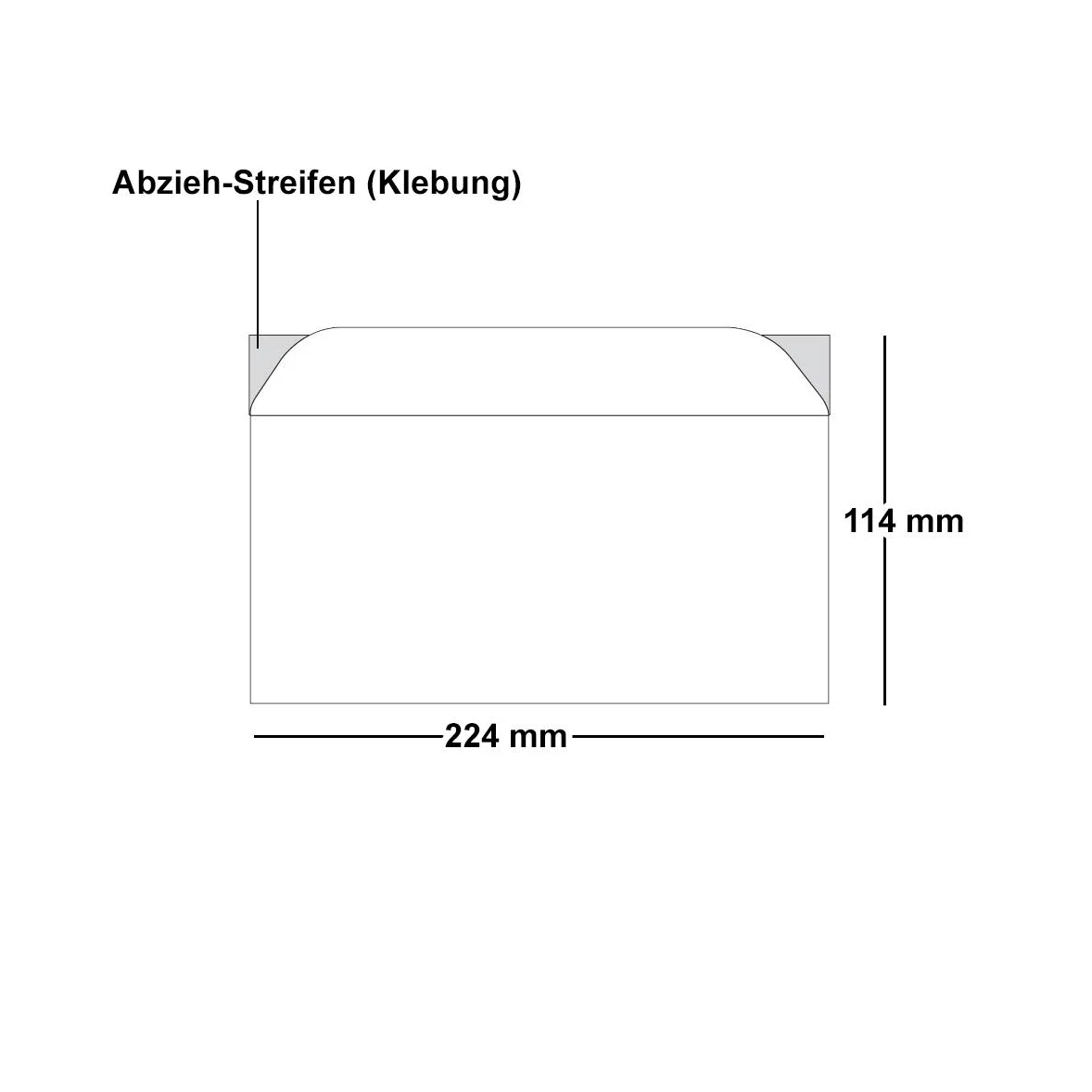 ARTOZ - 100 buste da lettere DIN Lungo Avorio-Elfenbein 100 g/m² autoadesive - DL 224x114 mm - Busta senza finestra - Con chiusura adesiva e striscia rimovibile