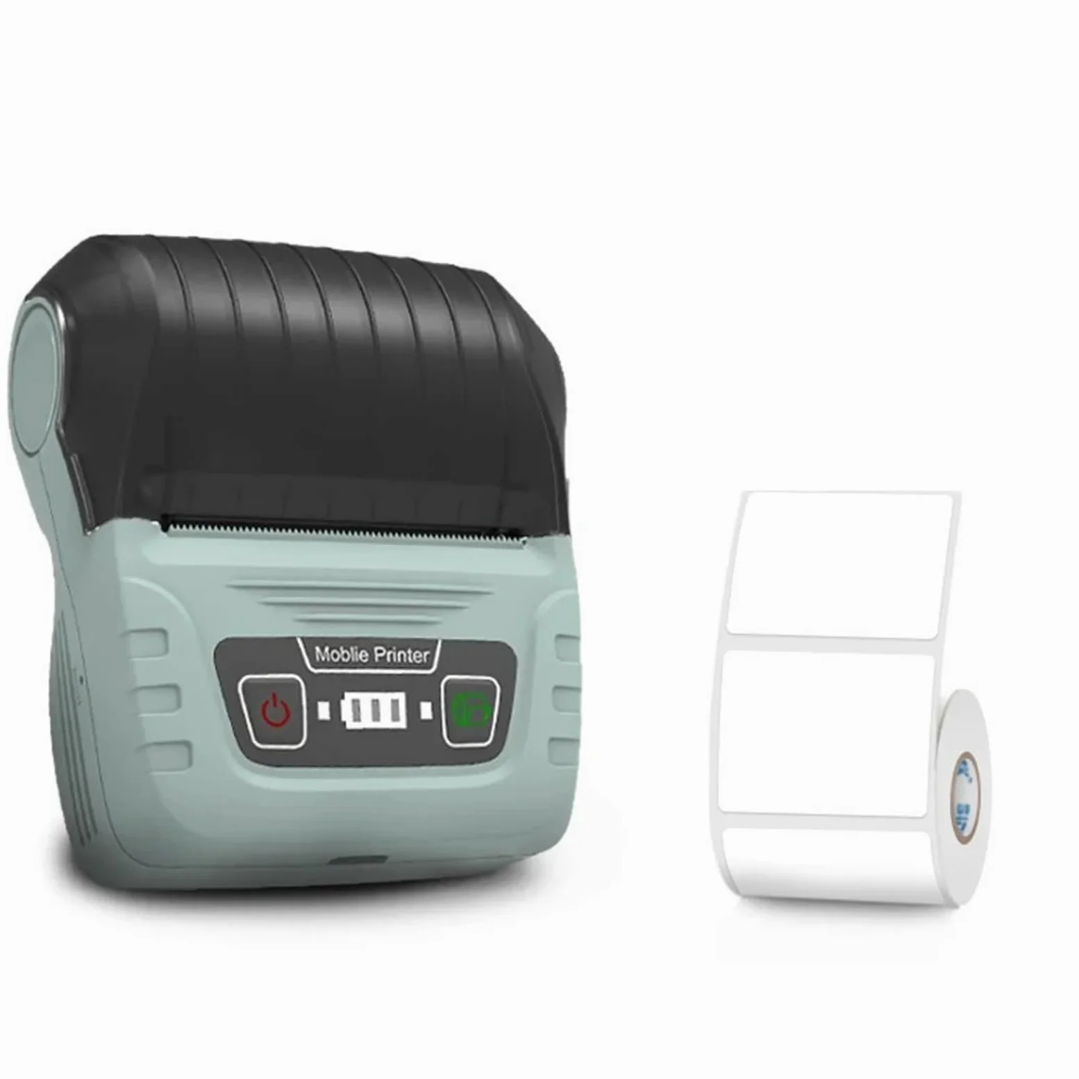 Etichettatrice, Stampante Termica Portatile SK58 Con Etichette Autoadesive Mini For Adesivi Bluetooth,per casa, cucina, ufficio(Green-1-roll)