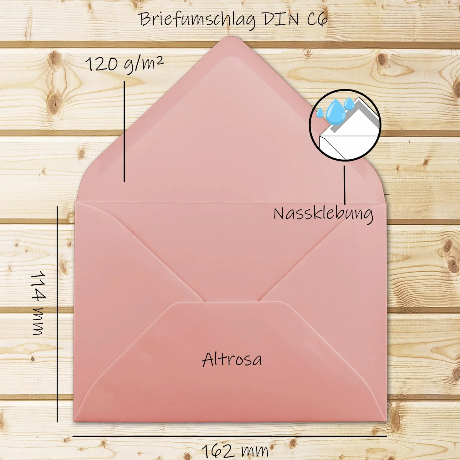 Buste Rosa antico DIN C6 114 x 162 mm FarbenFroh