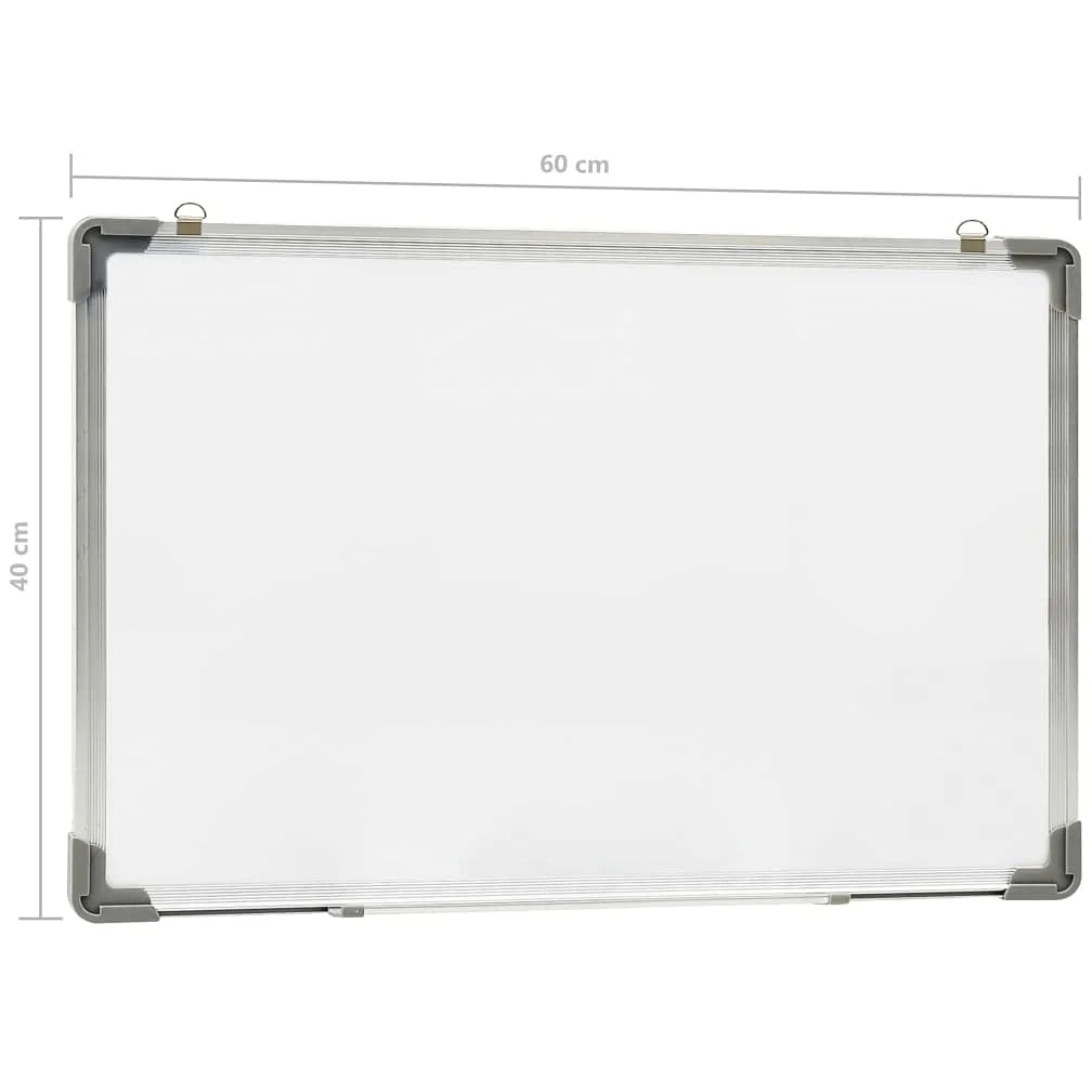 Lavagna Magnetica Bianca Cancellabile a Secco 60x40 cm Acciaio,Lavagne Magnetiche,Lavagna Magnetica Pieghevole-146631