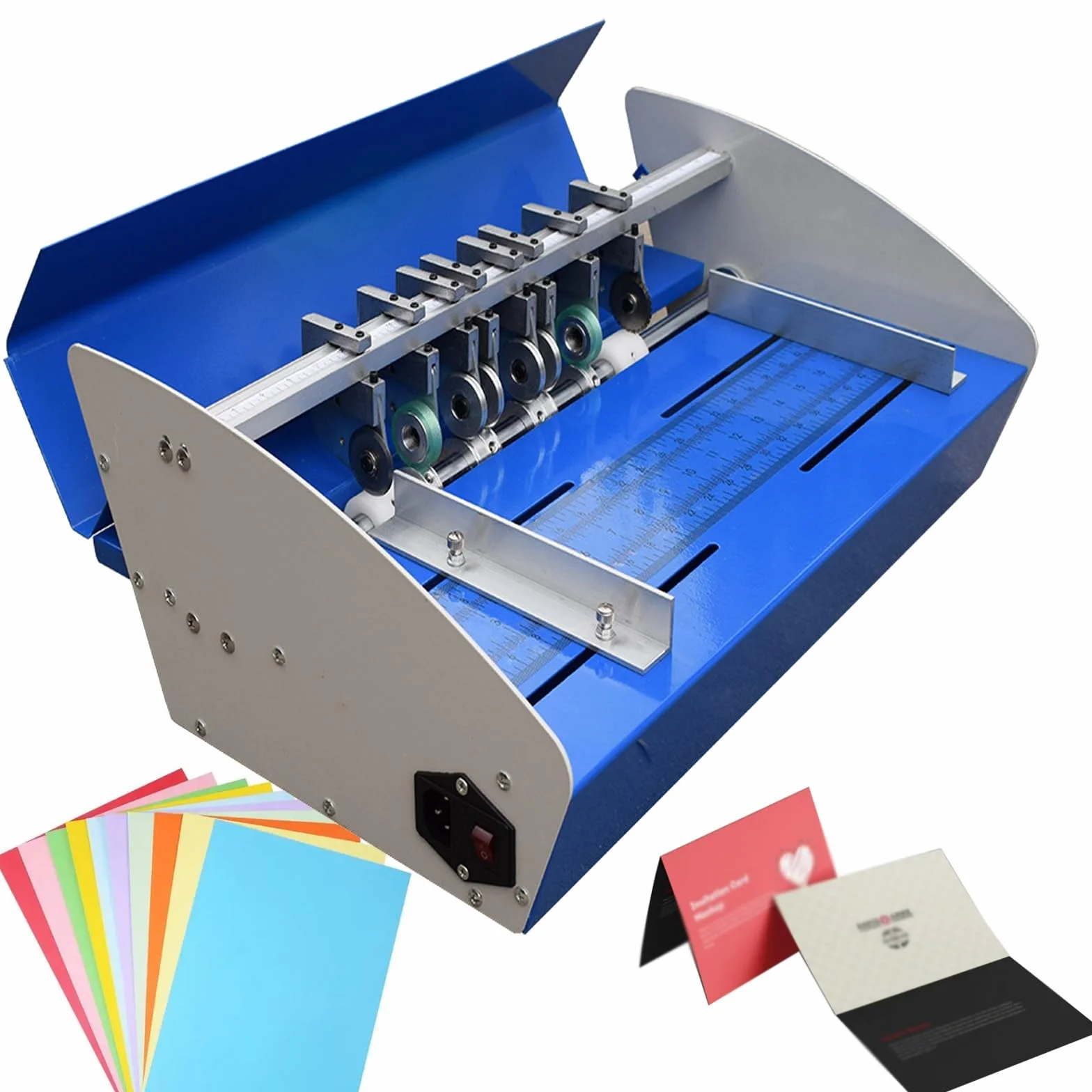 Macchina elettrica resistente per piegatura della carta, 51 cm, 3 in 1, per la creazione di biglietti, insegne e imballaggi