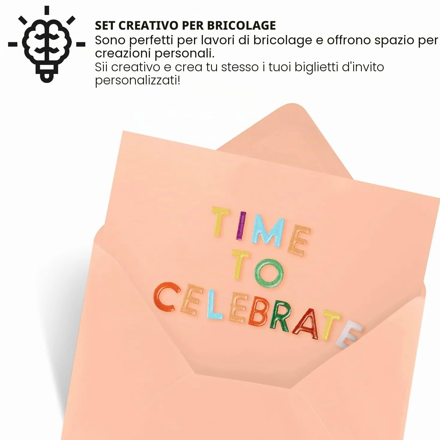 Rainbow Netuno 25 biglietti pieghevoli formato B6 12,5 x 17,5 cm carta colorata crema con buste set creativo