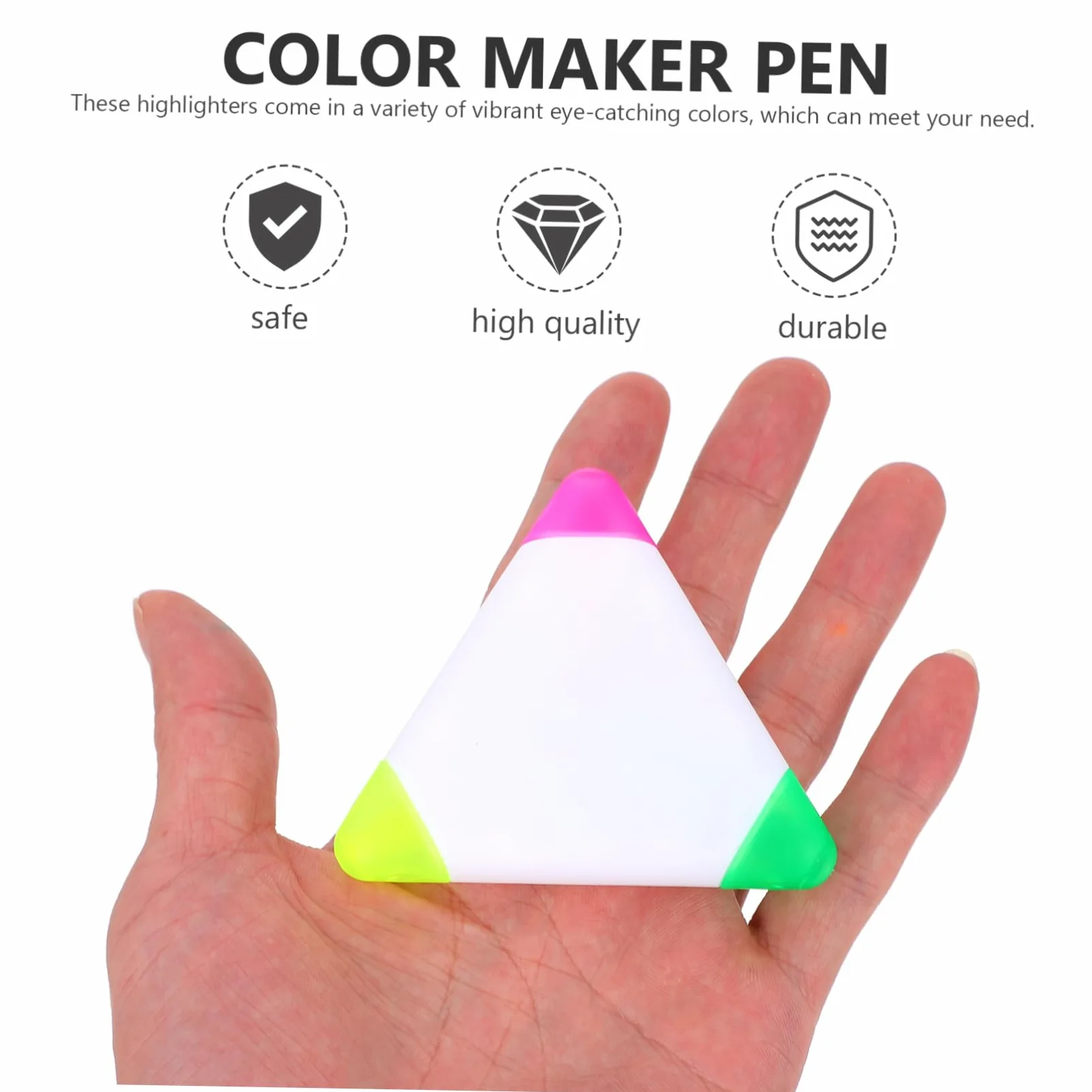 Gadpiparty 5 Set Evidenziatore Penna Fluorescente Pennarelli Fluorescenti Pennarelli i Per Scrittura Evidenziatori Triangolari Triangolari 5 pezzi*5