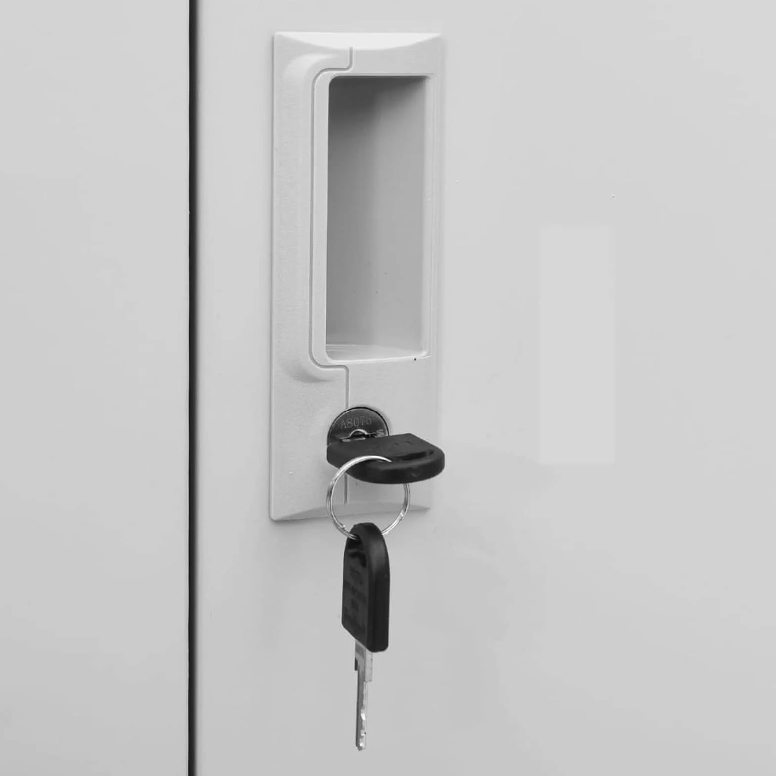 Capwee Armadietto Spogliatoio Armadietti con Chiave Armadio Metallico Armadio per Ufficio per Scuole e Uffici in Acciaio-Grigio Chiaro-con 6 armadietti