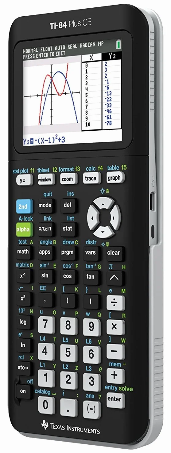 Texas Instruments TI-84 Plus - Calcolatrice grafica CE, colore nero