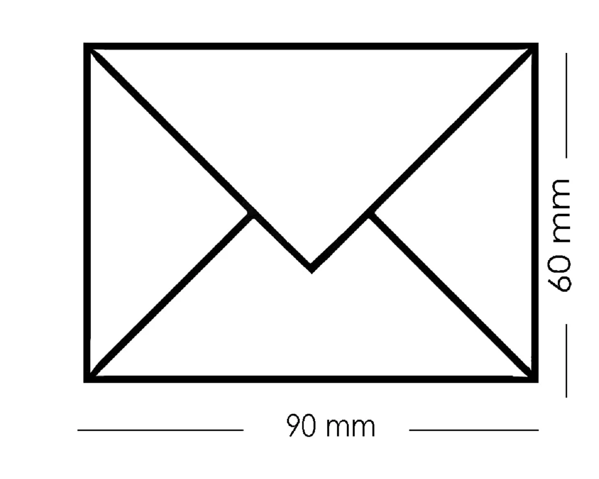 Mini buste, 60 x 90 mm, per biglietti da visita, colore crema delicato, 100 buste