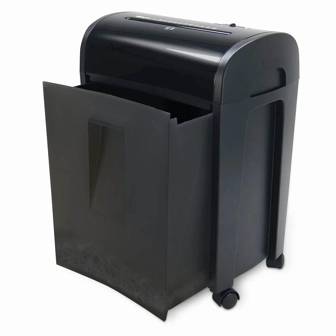 WAYTEX 77323 Distruggi documenti a taglio incrociato, 10 fogli, CD e DVD, cassetto 14 l, su ruote, veloce e permanente