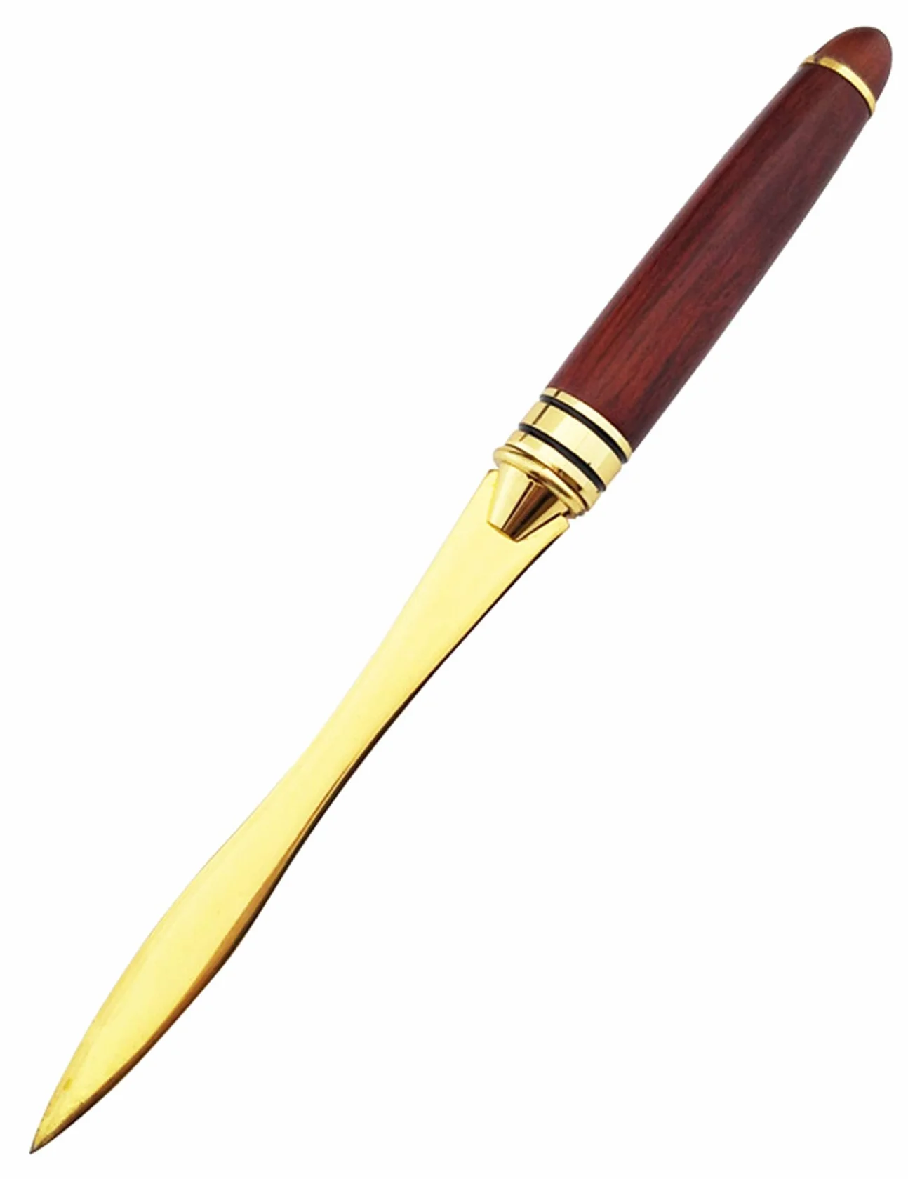 Tagliacarte in acciaio inossidabile con manico in legno portatile
