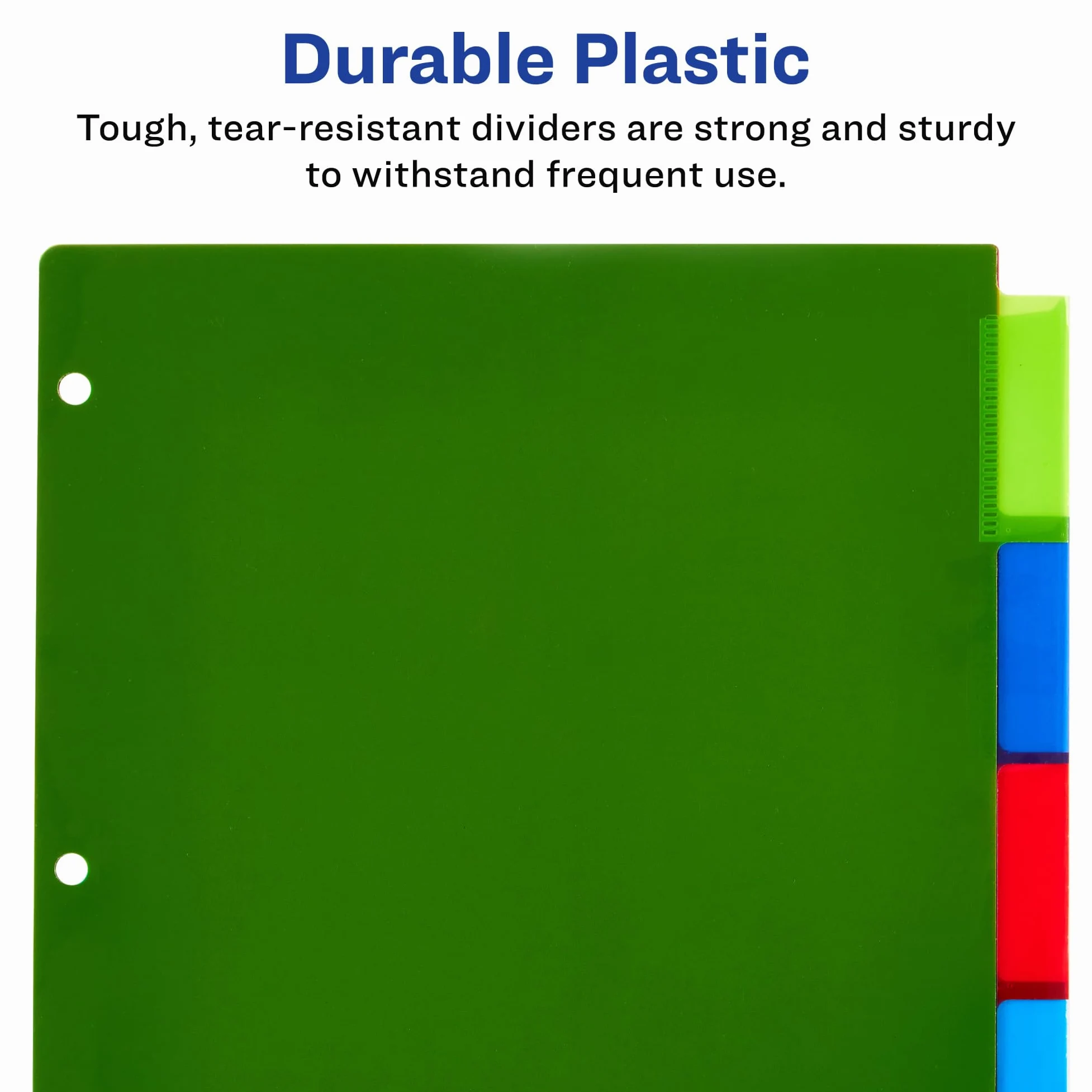 Avery Big Tab 5007278211900 - Divisori in plastica, 5 linguette multicolori, confezione da 24