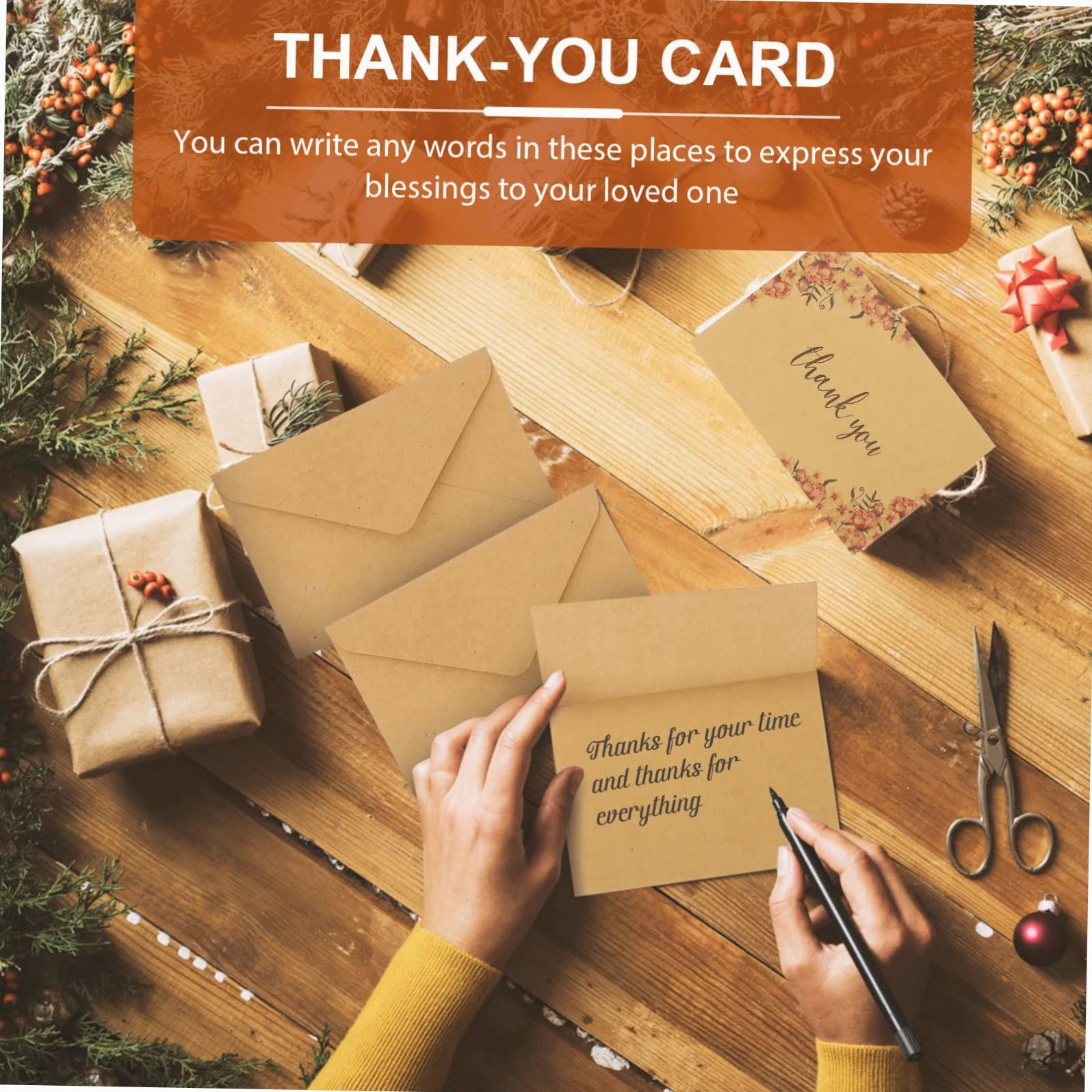 Lurrose 40 Pz Biglietto Di Ringraziamento Carta Di Promemoria Multiuso Biglietti Di Ringraziamento Alla Rinfusa Carte Di Ringraziamento Biglietti Di Ringraziamento Unici Carta Kraft