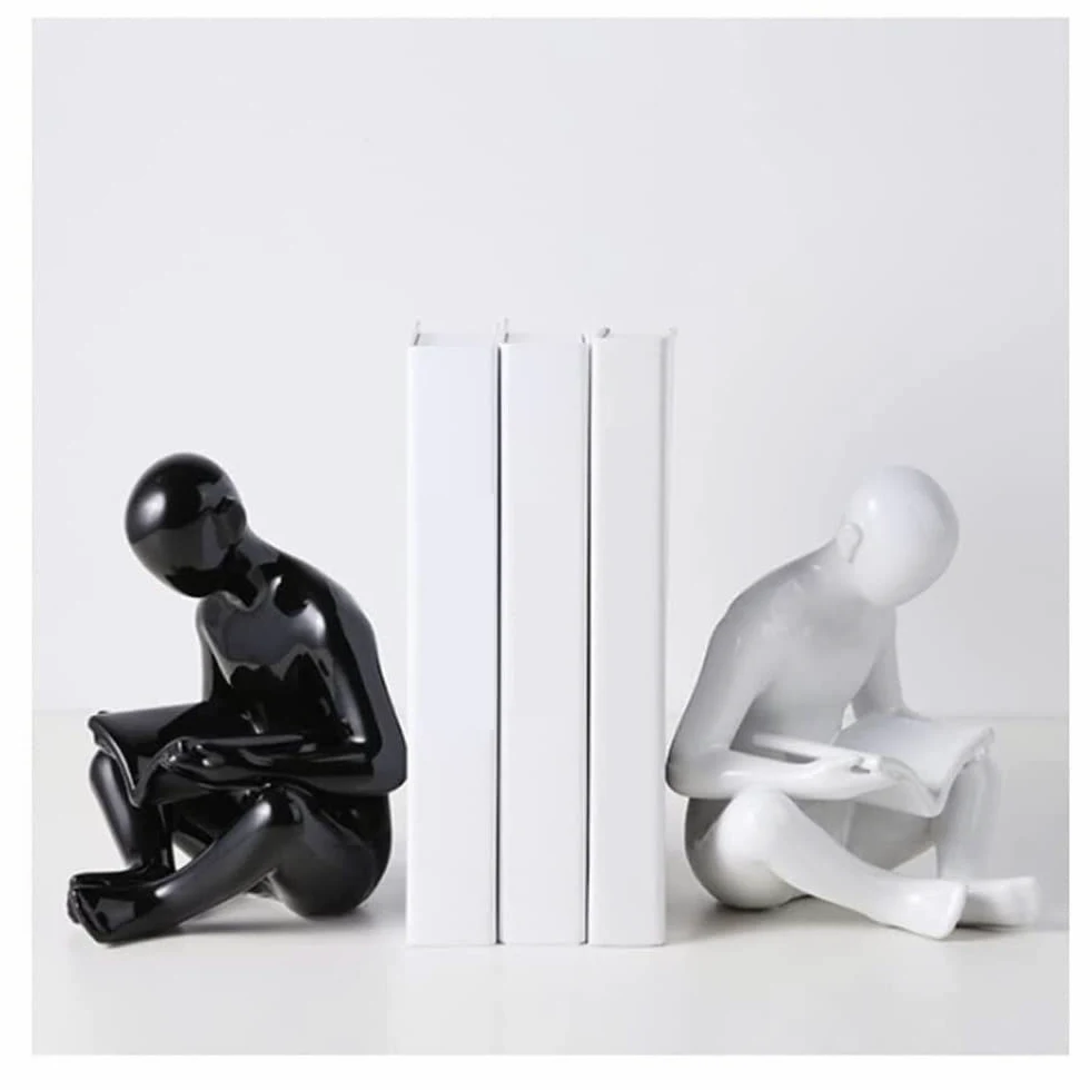 Reggi Libri, Fermalibri 1 Paio Di Fermalibri In Ceramica, Accento Decorativo Per Figurine Per La Decorazione Della Scrivania Ufficio Casa Ufficio Casa Scrivania