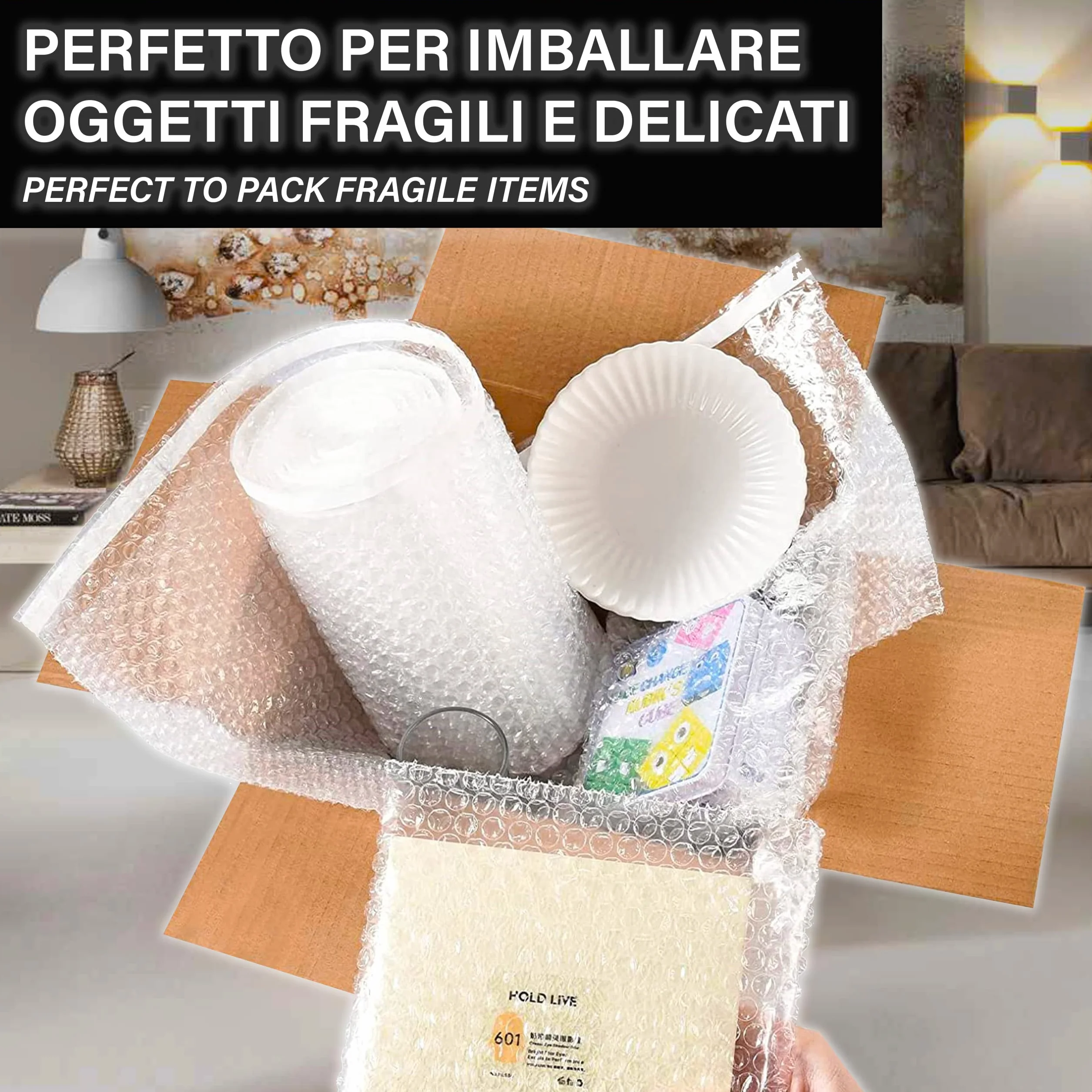 IPEA Pluriball 10 m x 30 cm Rotolo Antistrappo Antiurto Imballaggio