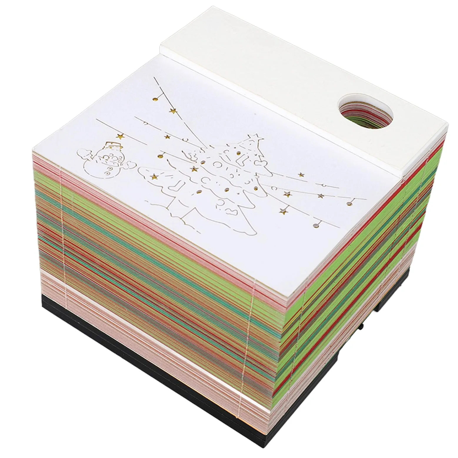 Albero di Natale 3D Memo Pad Innovativo Carving Art 3D Sticky Notes Carving Art Notepad
