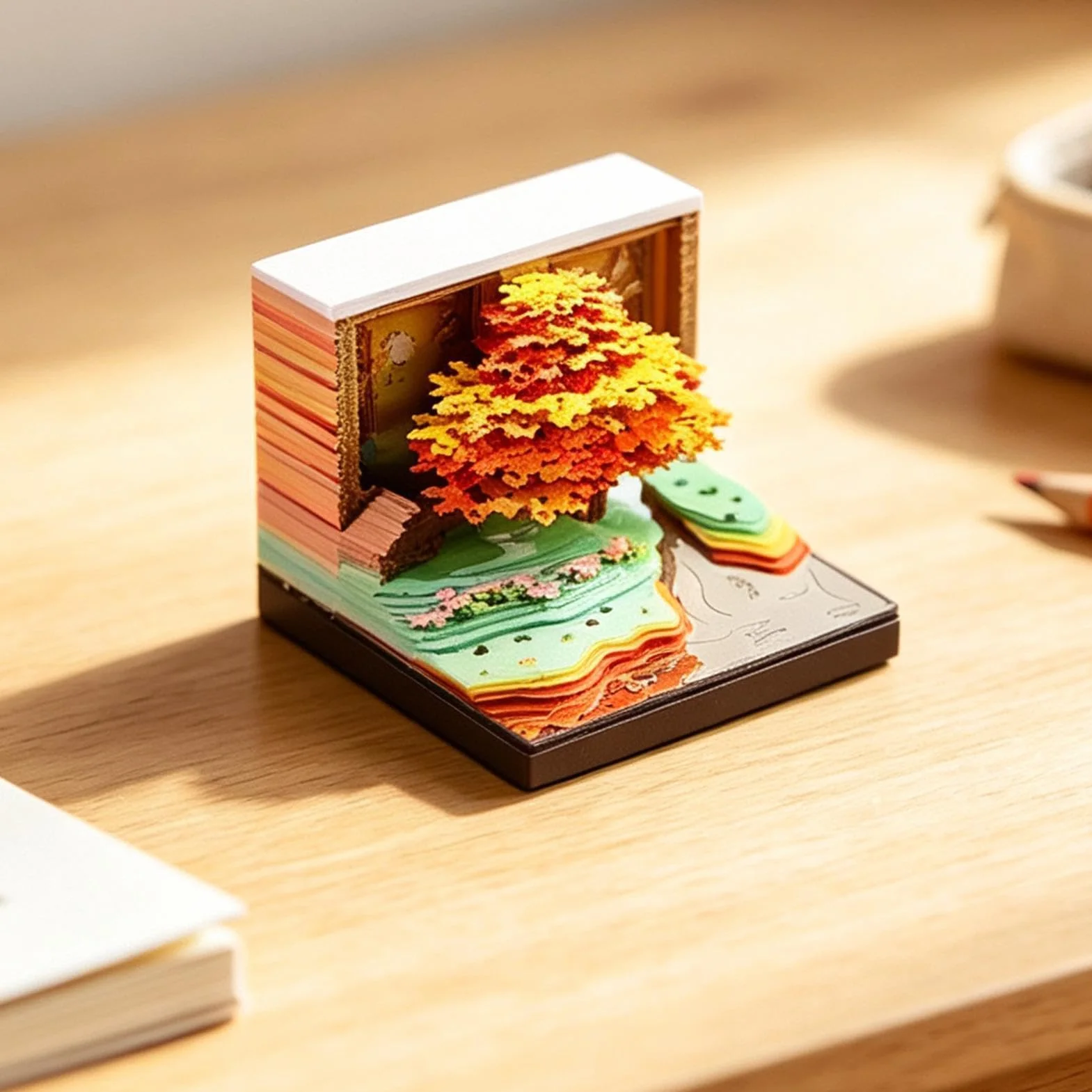 2027 Time Piece Calendario Decorazione Da Scrivania A Forma Di Albero Con | Calendario da scrivania con fogli staccabili Per Uomo Donna Studenti Insegnanti Casa Ufficio Camera Da Comodino