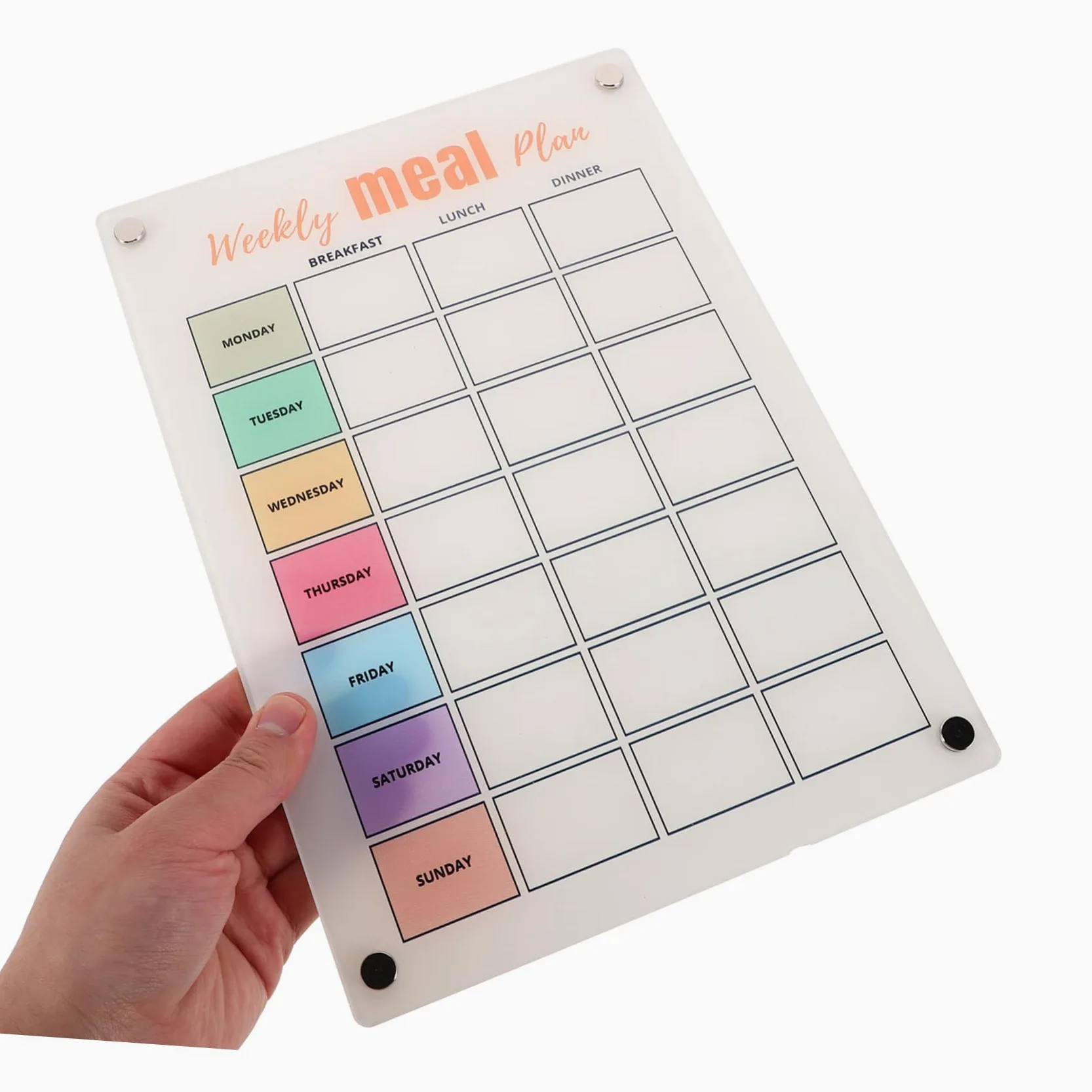 Housoutil Planner Magnetico Per Frigorifero Planner Settimanale Riutilizzabile Superficie Cancellabile Design Elegante Per Organizzazione Casa e Ufficio