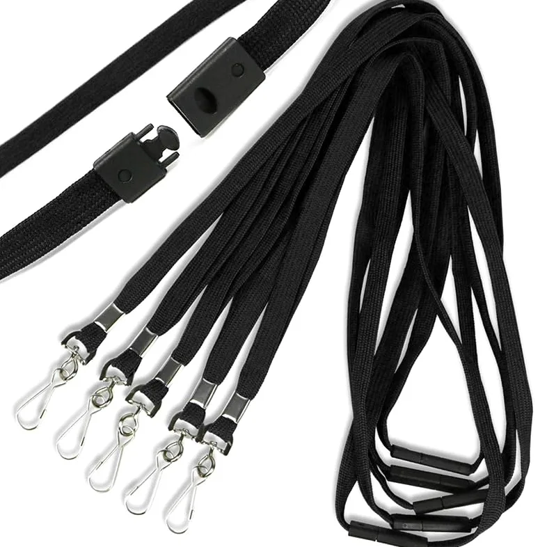 Lanyard Da Collo 50 pezzi/lotto di cordini sicurezza separabili con fibbia neri, blu e rossi for porta carte, badge, portachiavi, carta d'identità(50 red)