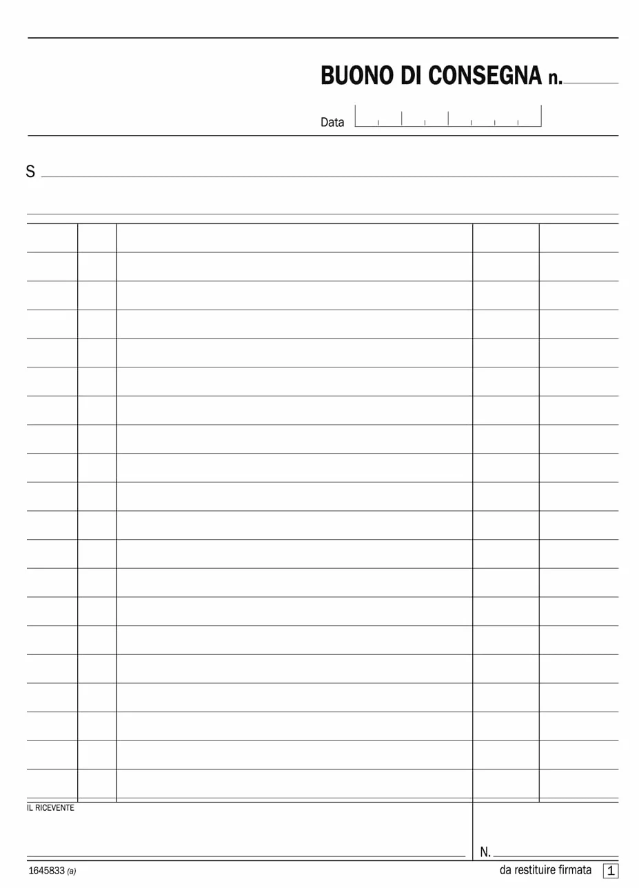 Data Ufficio Blocco Buoni Consegna Autoricalcanti 8X21 33x3 5 Pezzi