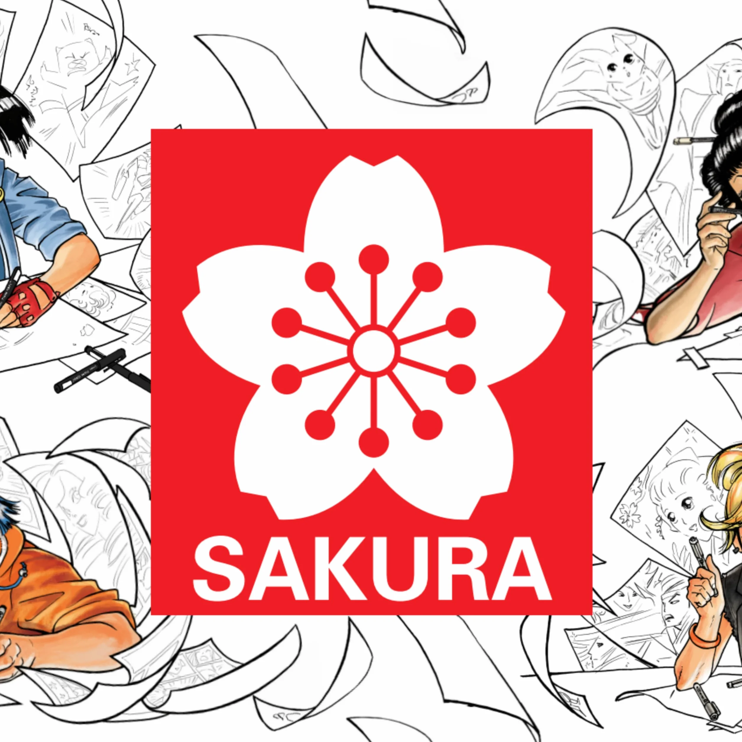 SAKURA Pigma Micron Fineliner Set 6 penne inchiostro nero permanente impermeabile misure assortite