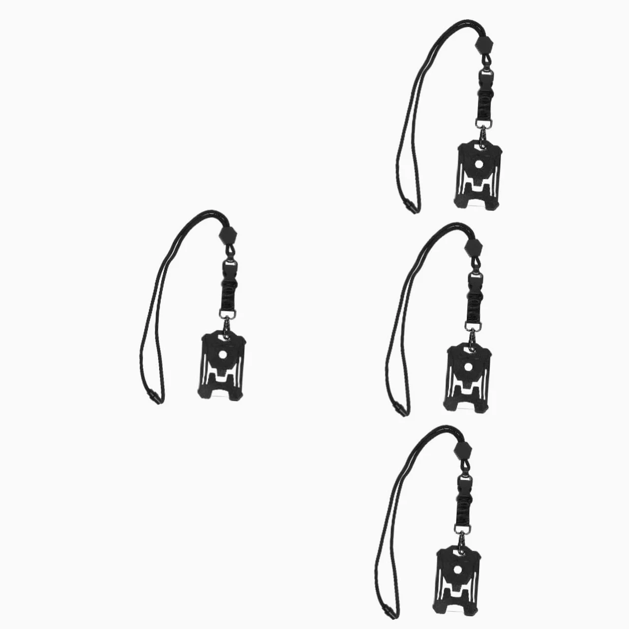 LALAFINA 4pezzi Portabadge Rigido Con Lanyard Custodia Protettiva Per Carte Id Adatta Credenziali Badge e Carte Di Identità Da Design Trasparente e Pratico